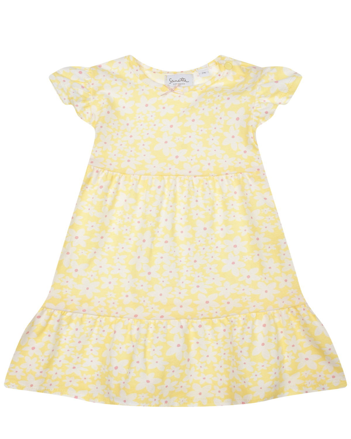Желтое платье с цветочным принтом Sanetta fiftyseven, размер 92 - фото 1