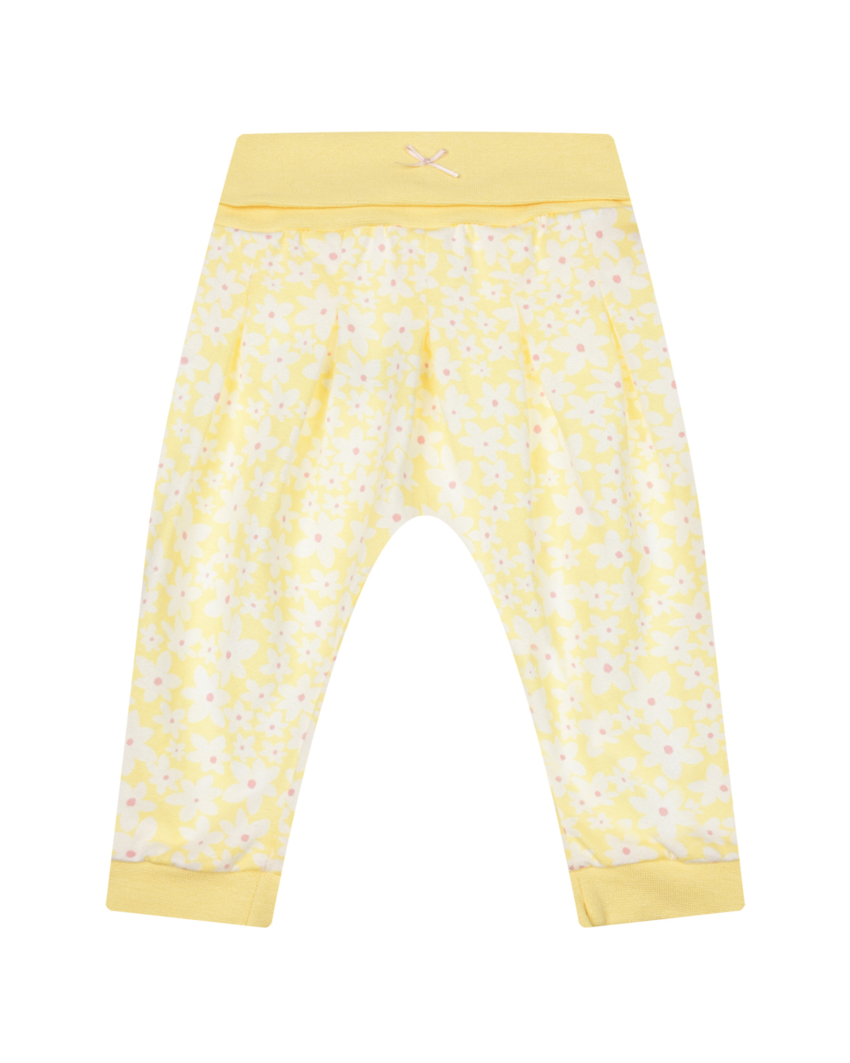 Желтые спортивные брюки с цветочным принтом Sanetta fiftyseven
