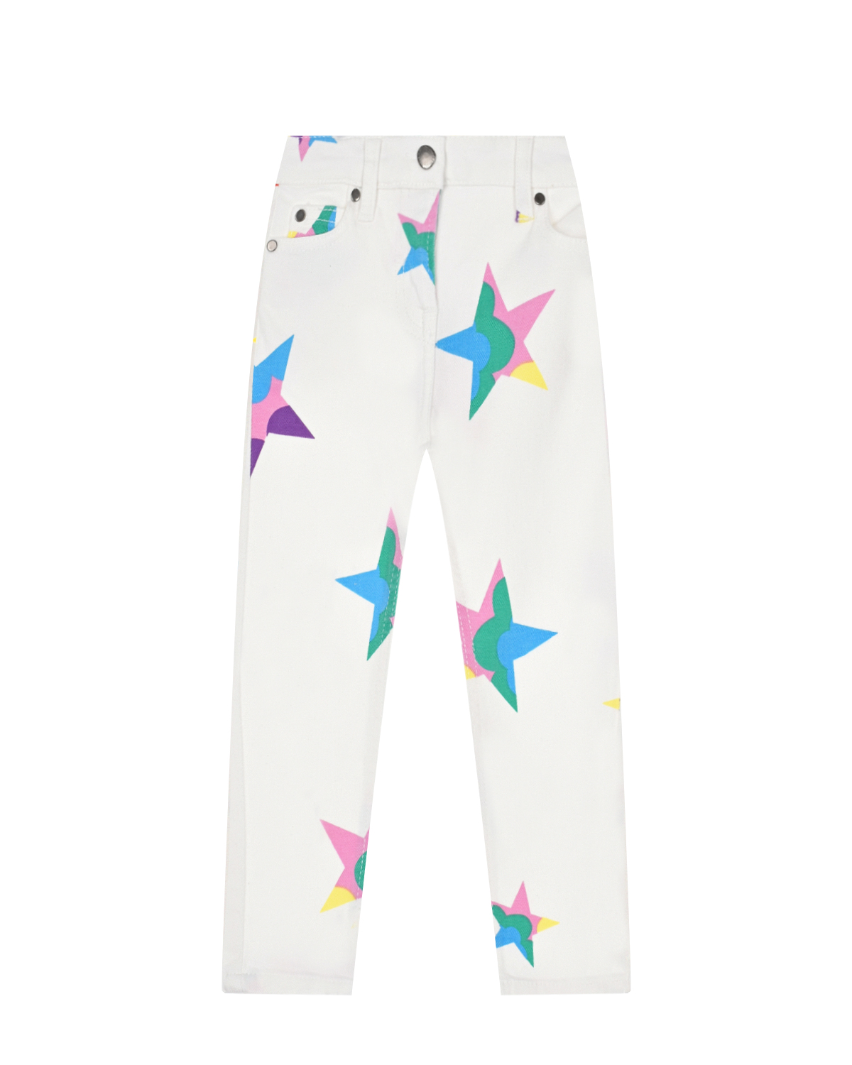 Белые джинсы с принтом "звезды" Stella McCartney