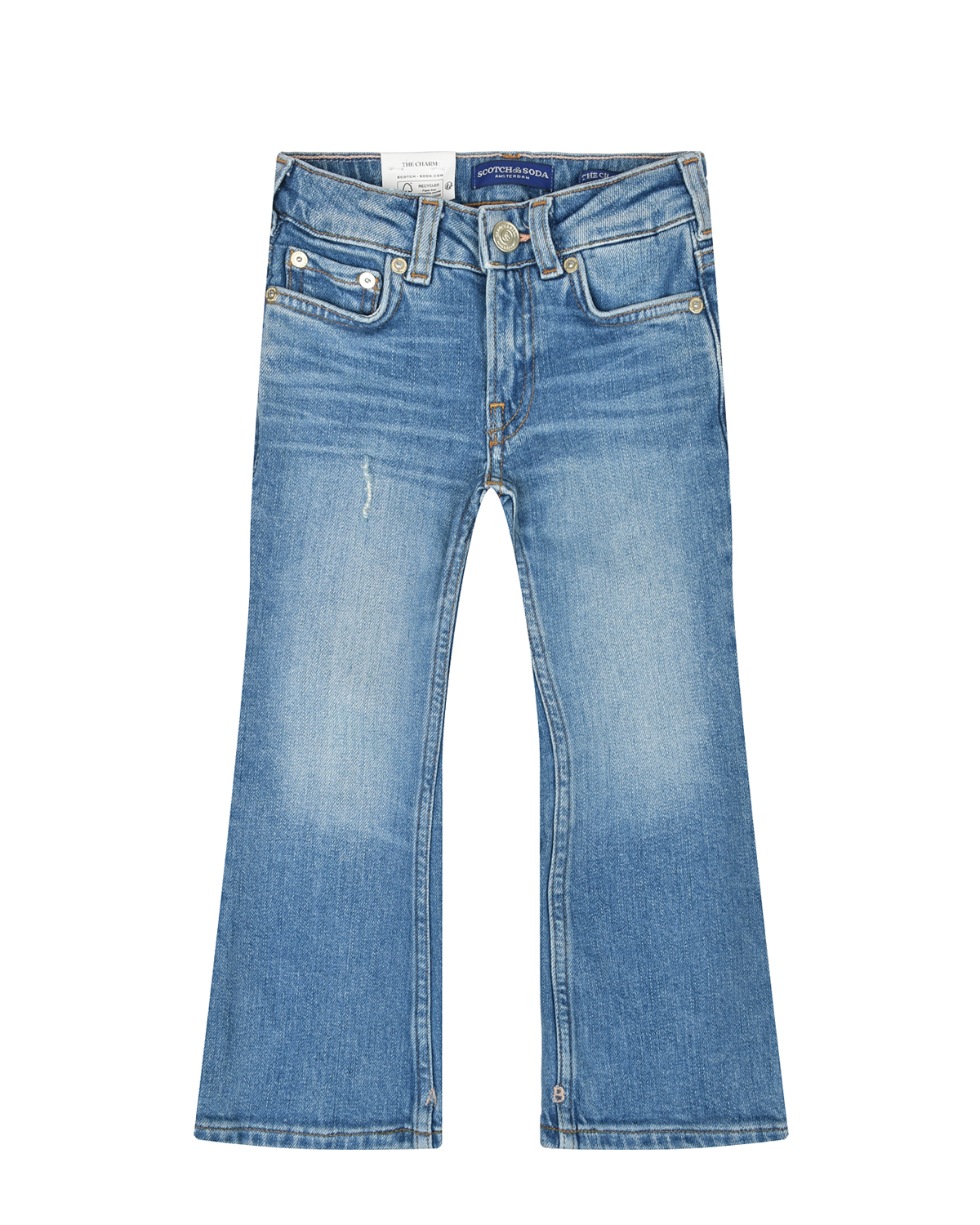 Синие широкие джинсы Scotch&Soda, размер 116, цвет синий - фото 1