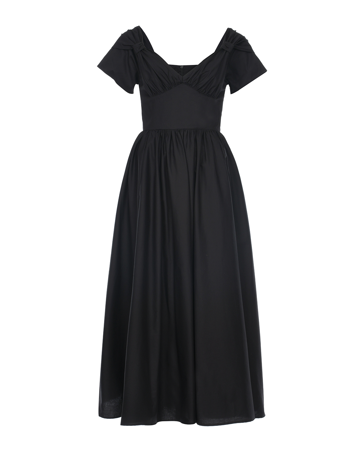 Черное платье с бантами на плечах Vivetta, размер 42, цвет черный - фото 1