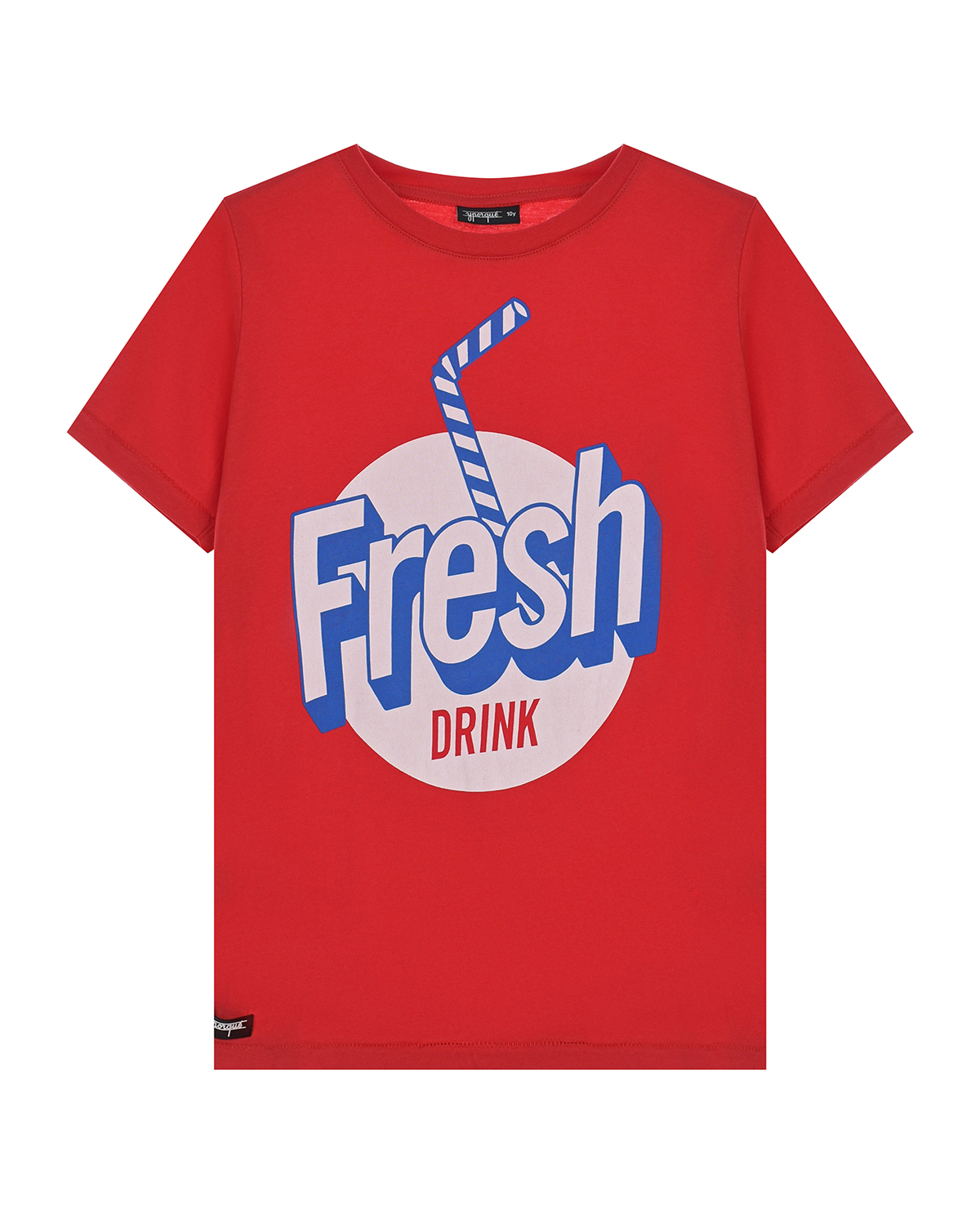 Красная футболка с принтом "Fresh drink" Yporque