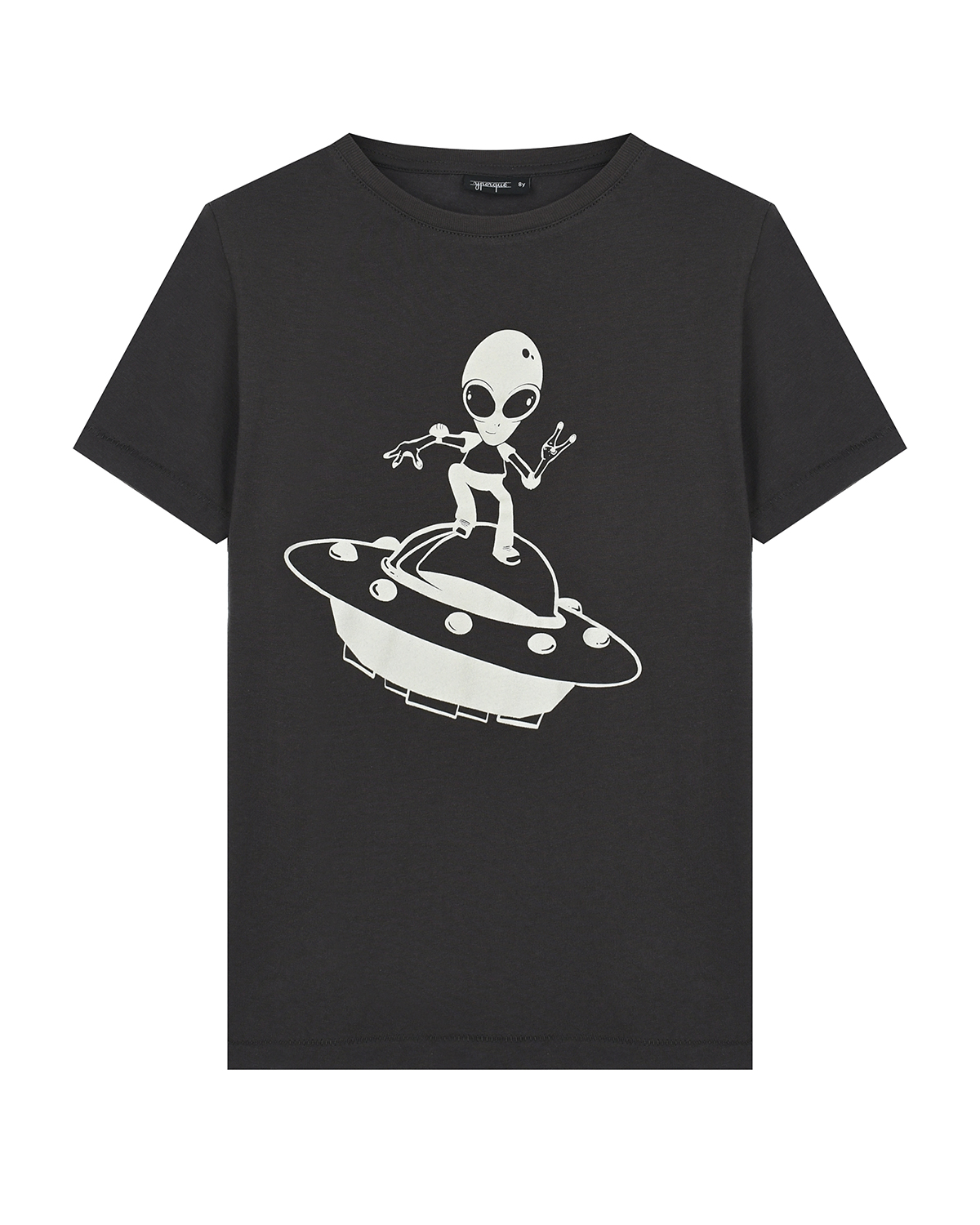 Темно-серая футболка с принтом "НЛО" Yporque