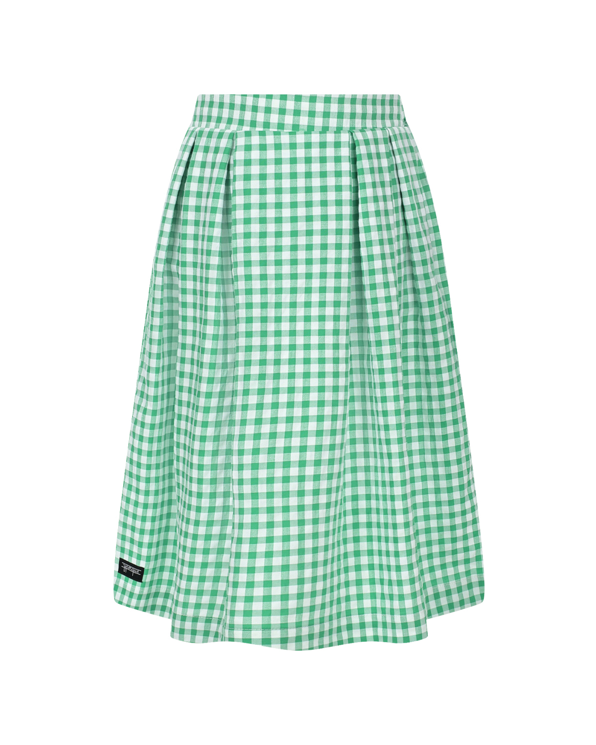 Зеленая юбка в клетку Yporque, размер 128, цвет мультиколор