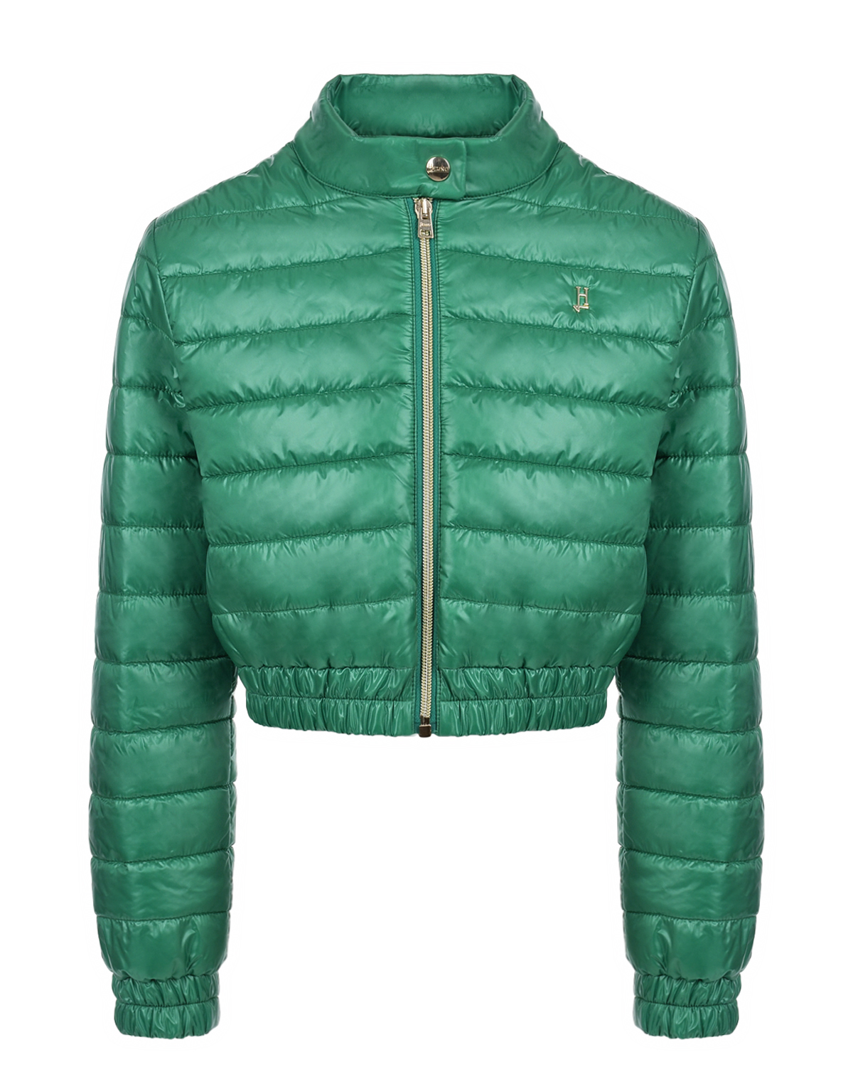 Укороченная куртка зеленого цвета Herno пальто пуховки кремового а herno детское