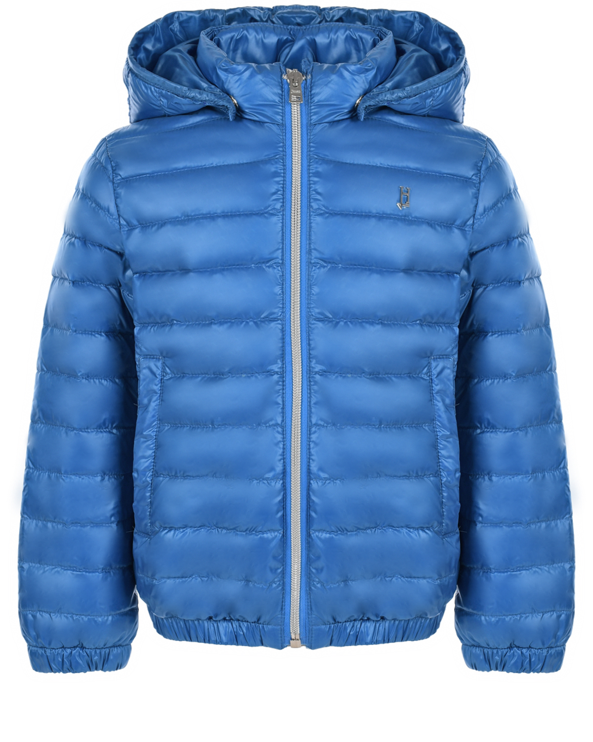 Ярко-синяя стеганая куртка Herno пальто пуховки кремового а herno детское