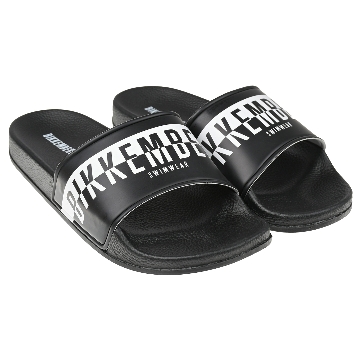 Черные шлепки с белым лого Bikkembergs Man черные сандалии с лого bikkembergs