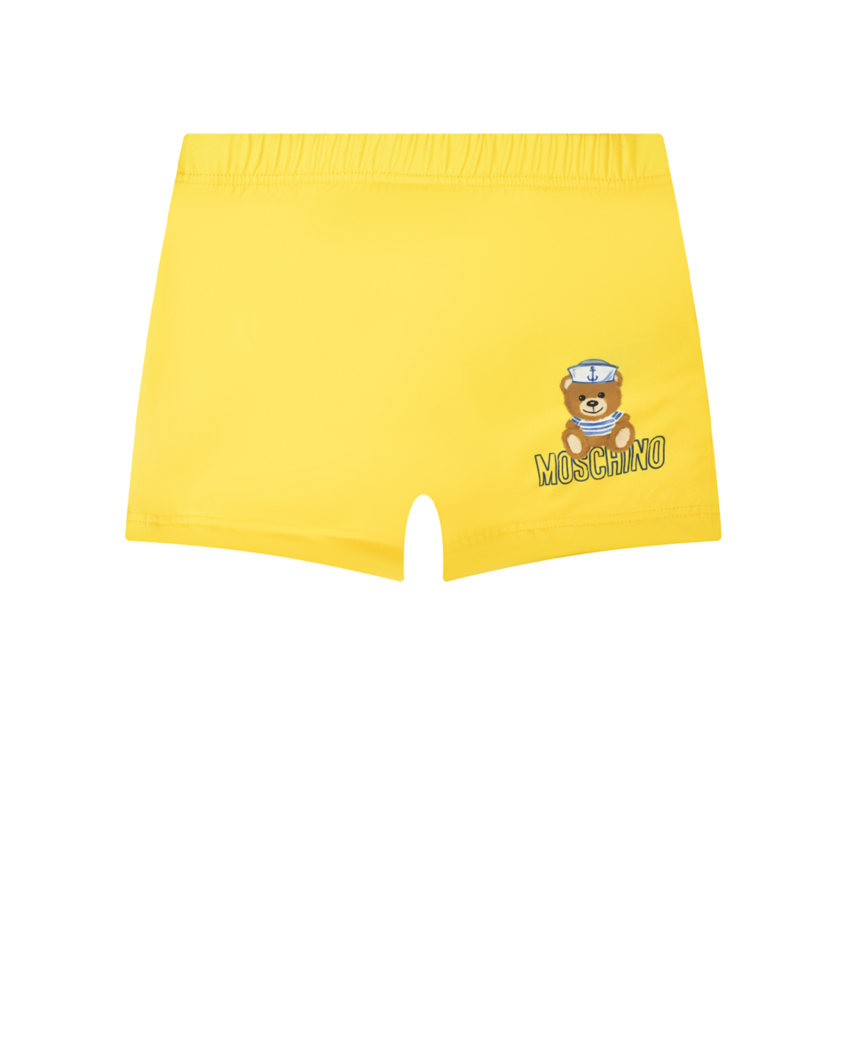 Желтые плавки-шорты с принтом "медвежонок" Moschino