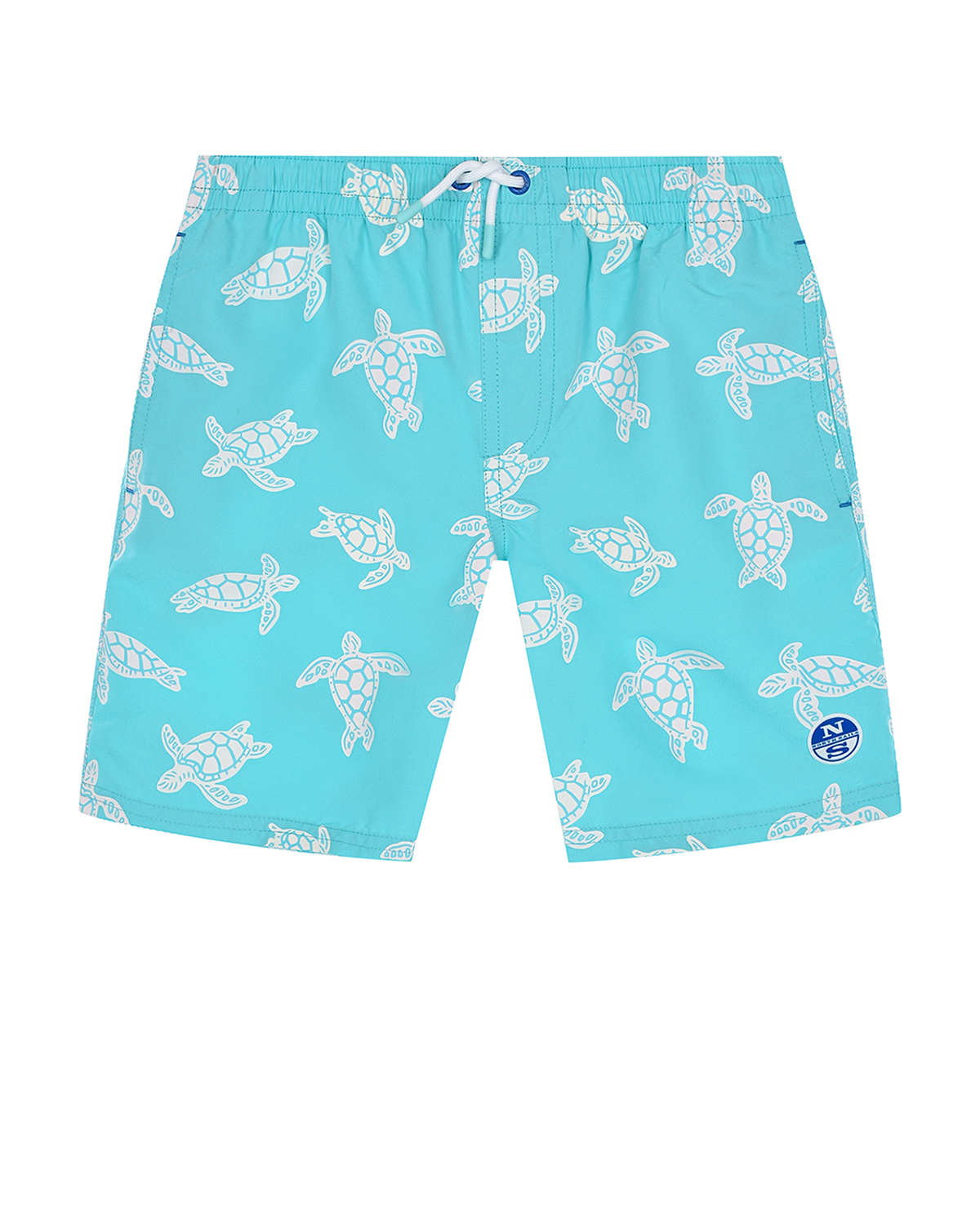 Голубые шорты для купания с принтом &quot;черепахи&quot; NORTH SAILS