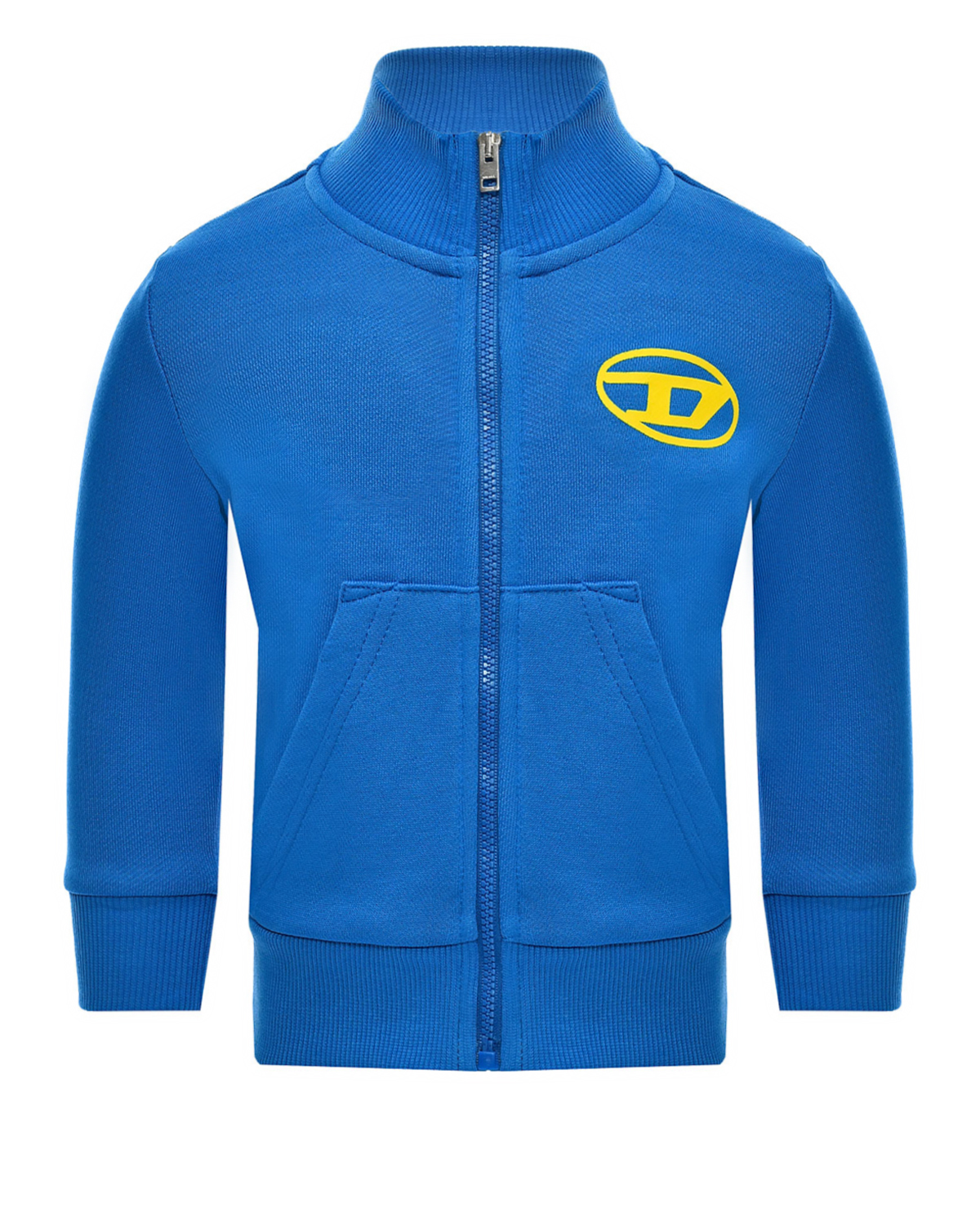 Спортивная куртка с застежкой на молнию, синяя Diesel, размер 80, цвет синий - фото 1