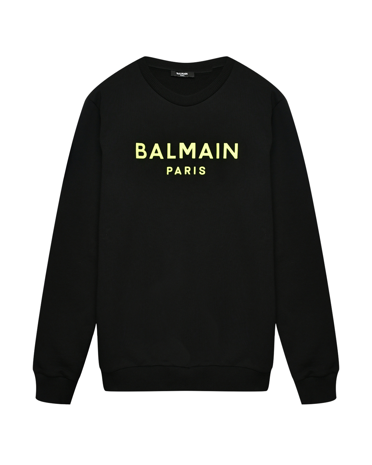 Свитшот с неоновым лого, черный Balmain