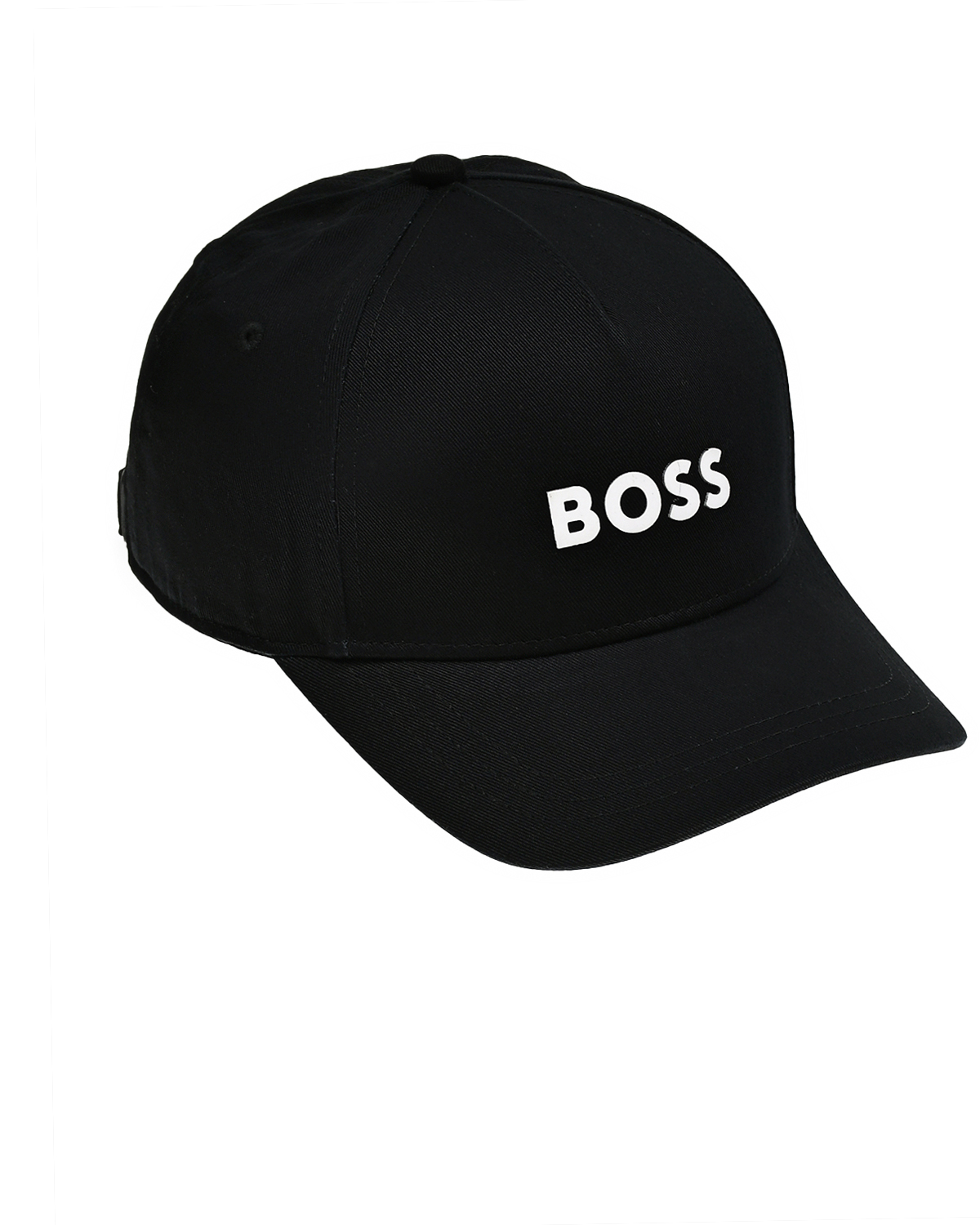 Бейсболка с белым логотипом, черная BOSS, размер 52, цвет нет цвета