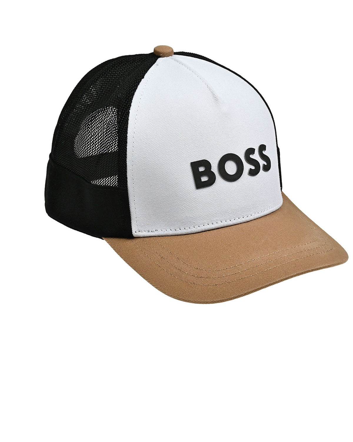 Бейсболка с черным логотипом BOSS, размер 52, цвет нет цвета