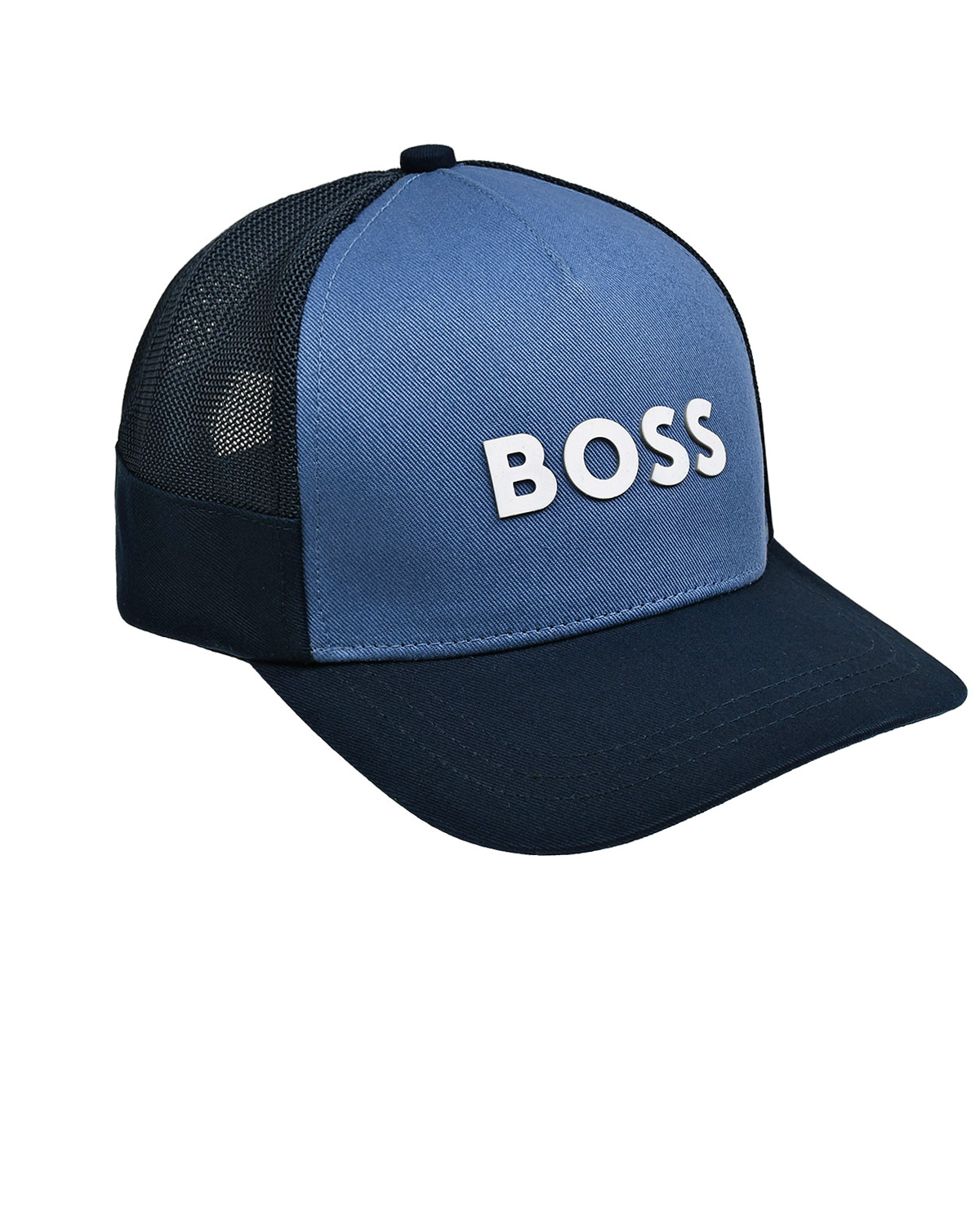 Бейсболка с белым логотипом, синяя BOSS, размер 56, цвет нет цвета