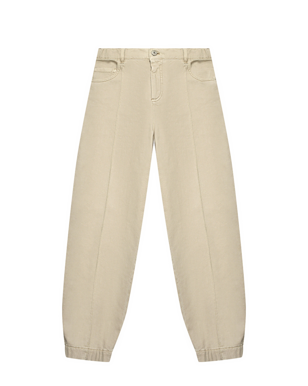 Джинсы бежевого цвета Brunello Cucinelli белая футболка с накладным карманом brunello cucinelli
