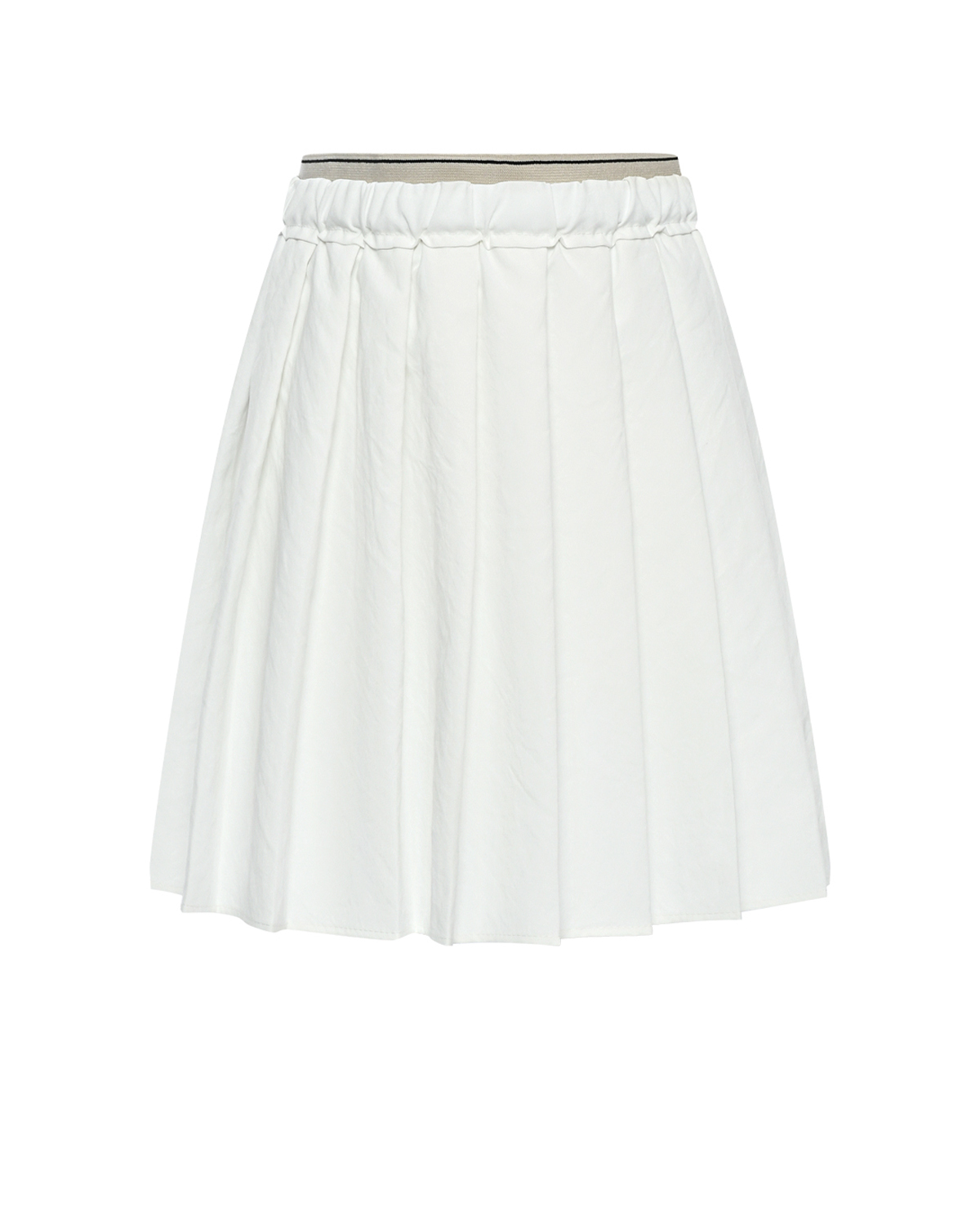 Плиссированная юбка, белая Brunello Cucinelli