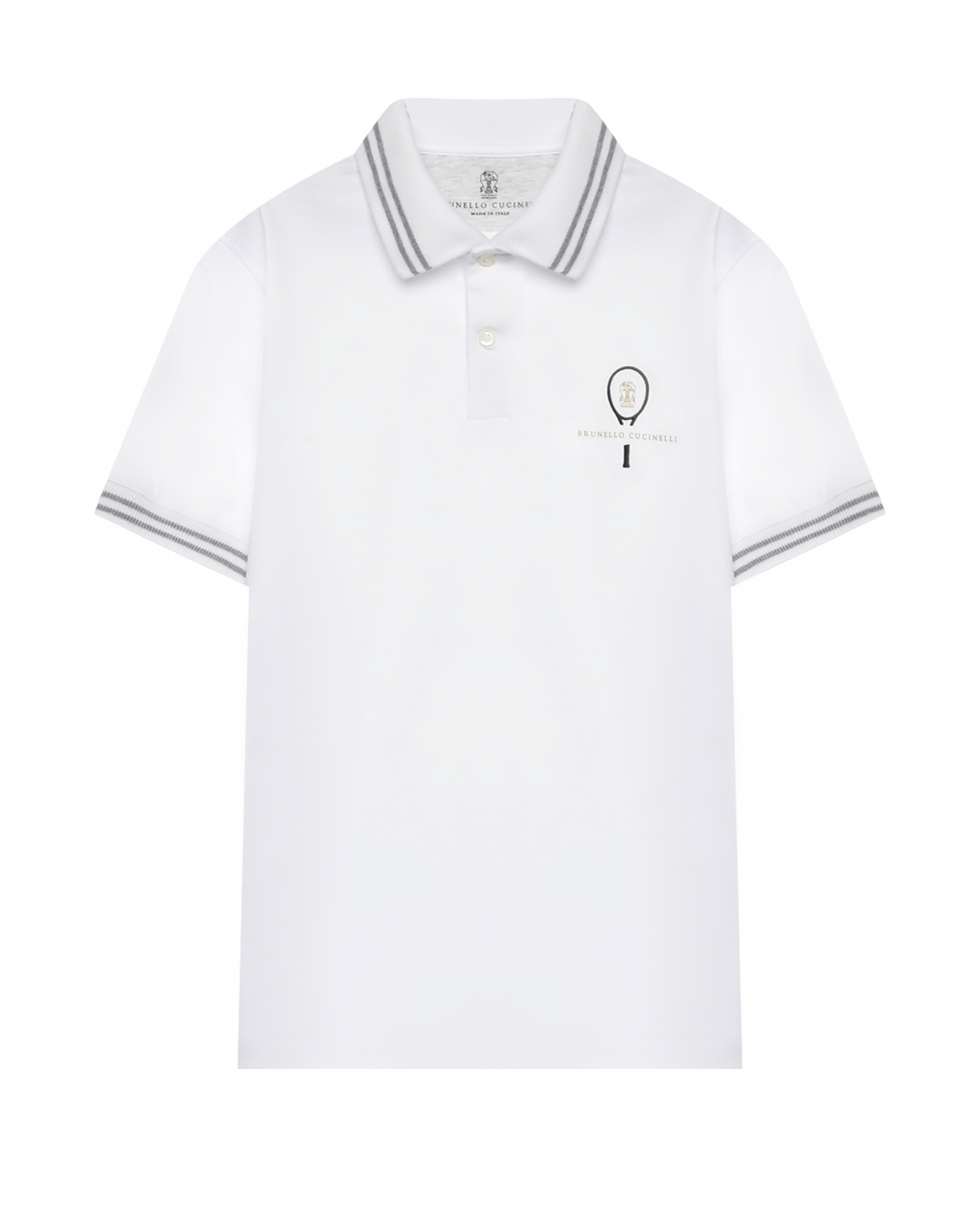 Футболка-поло с вышивкой Brunello Cucinelli белая футболка с накладным карманом brunello cucinelli