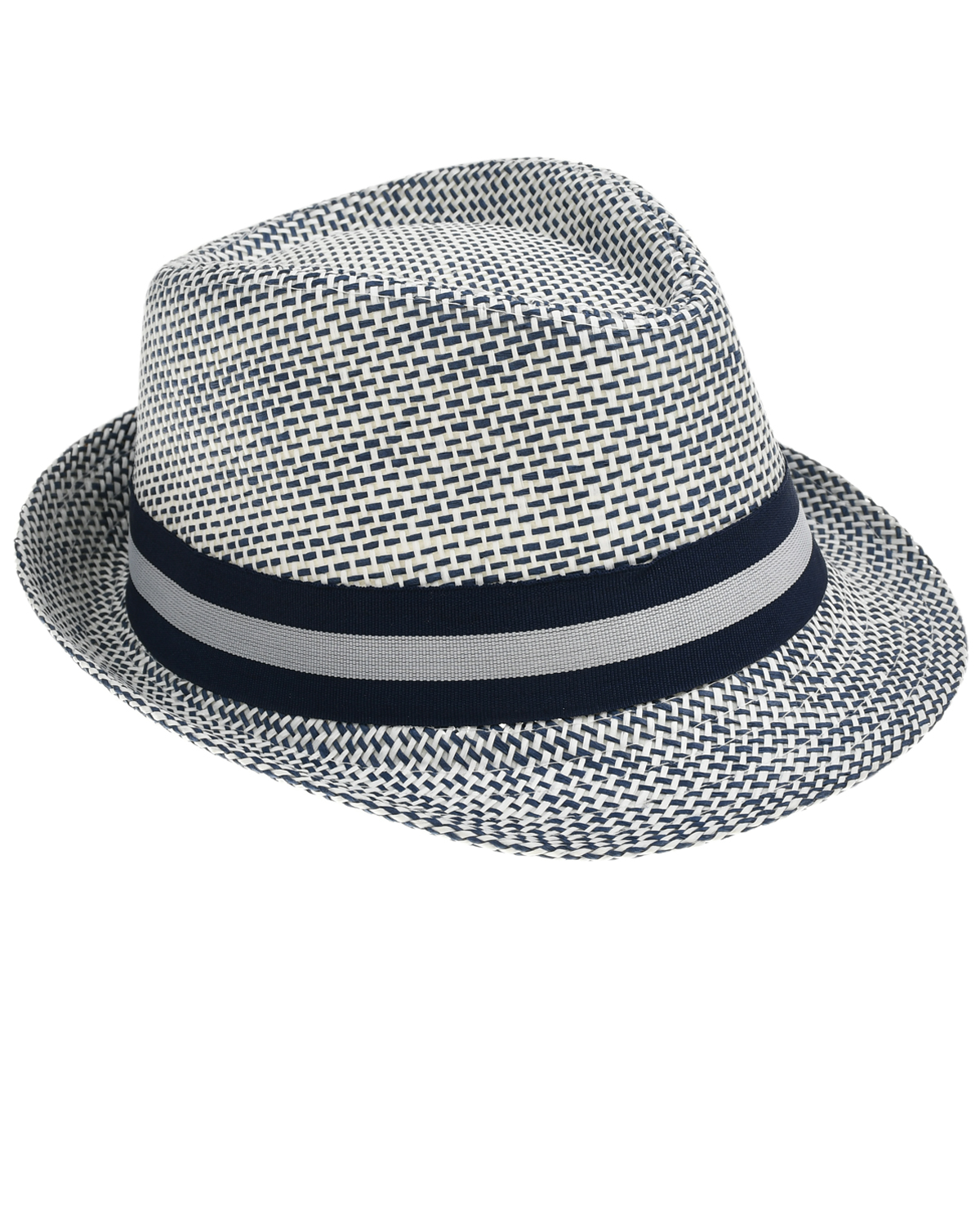 Шляпа меланж с темно-синей лентой Catya
