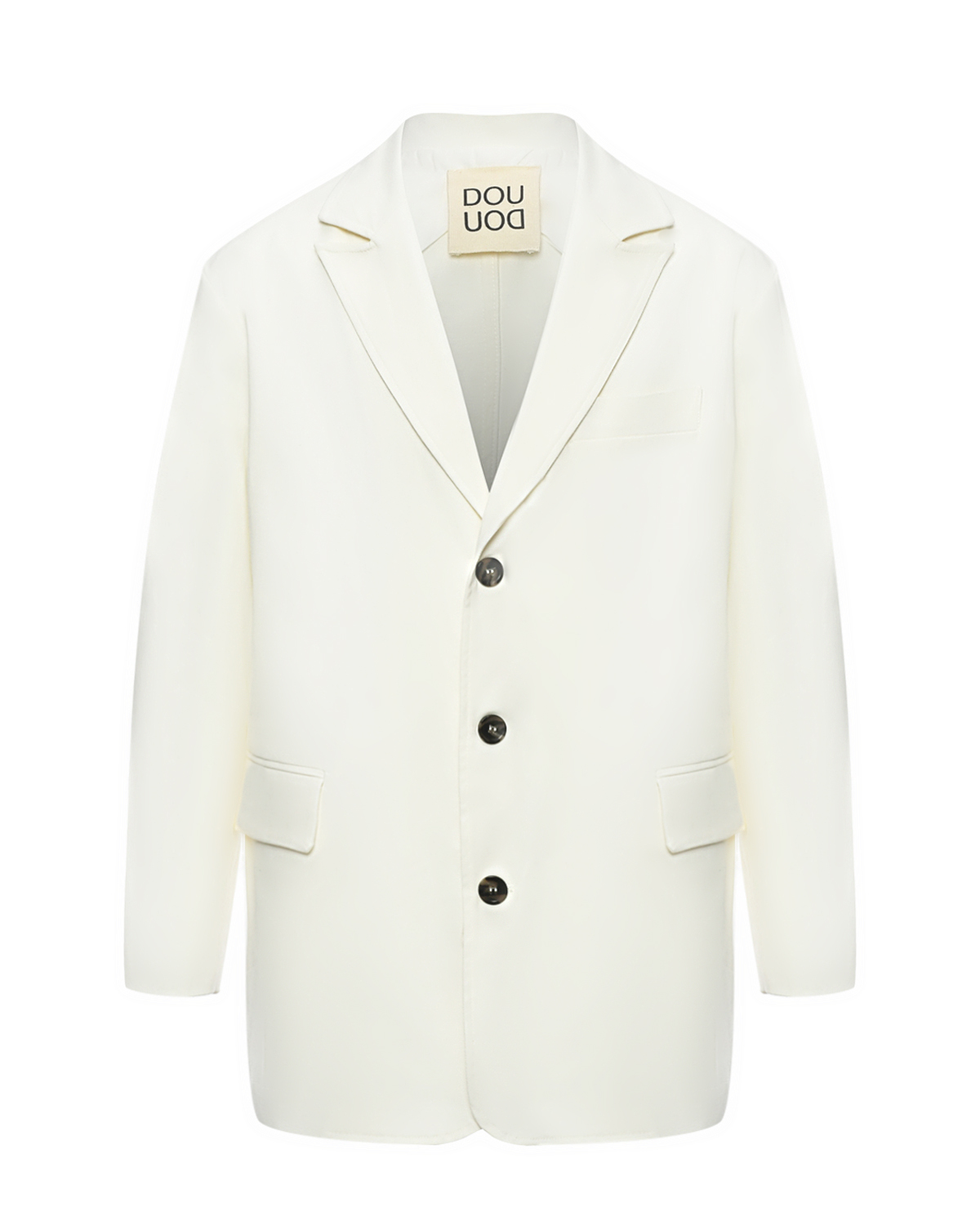 Однобортный пиджак, белый DOUUOD пиджак оверсайз белый glvr xl