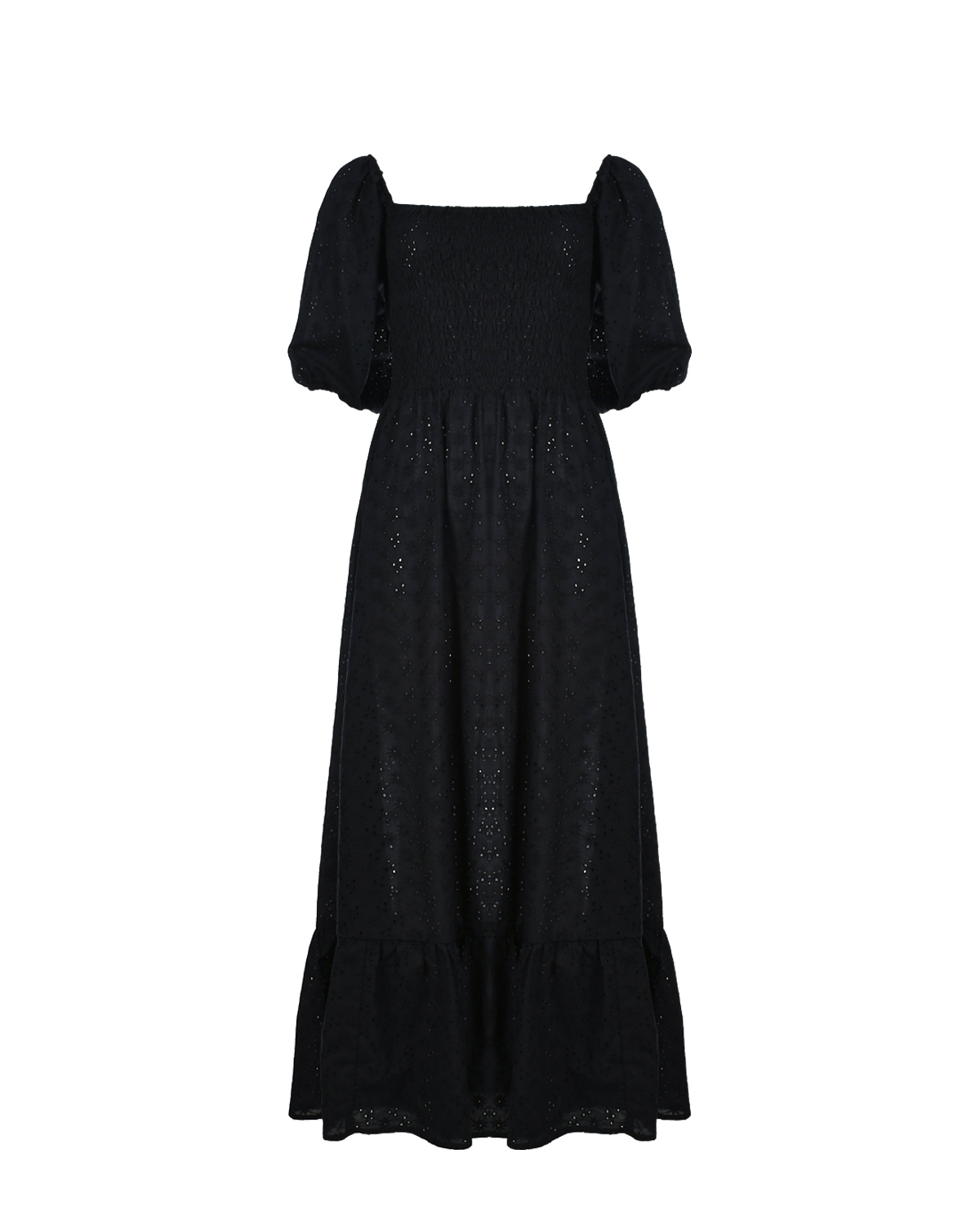 Платье с шитьем и объемными рукавами Dan Maralex, размер 48, цвет нет цвета - фото 1