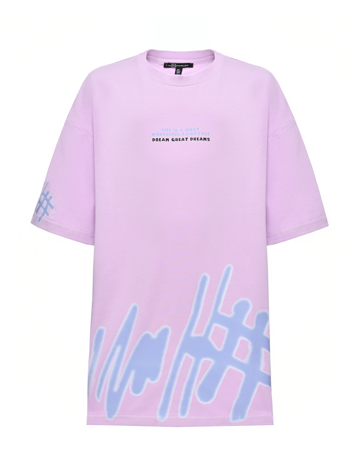 Платье-футболка, розовое Dan Maralex, размер 152, цвет нет цвета