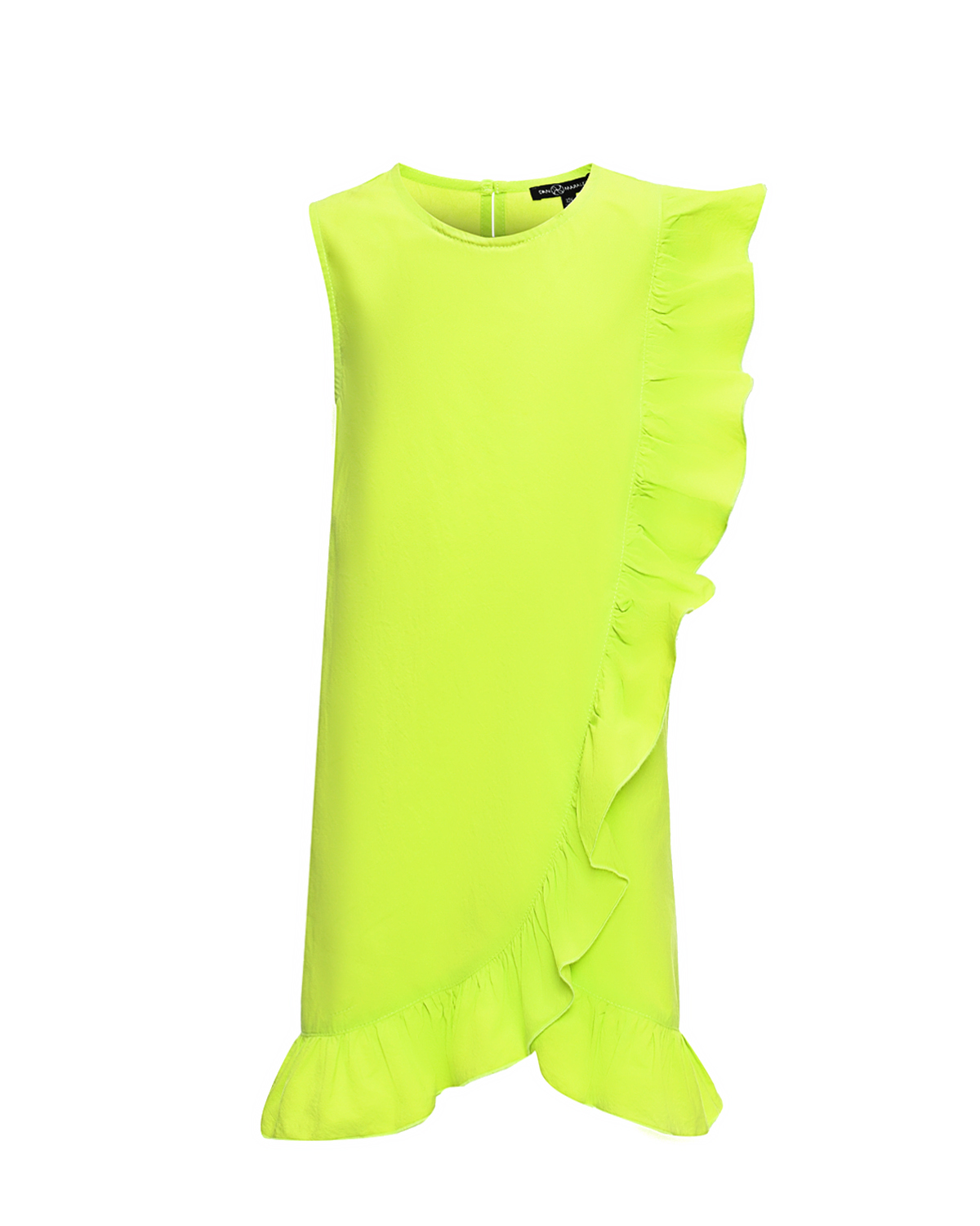 Платье с рюшей, салатовое Dan Maralex, размер 140, цвет салатовый - фото 1