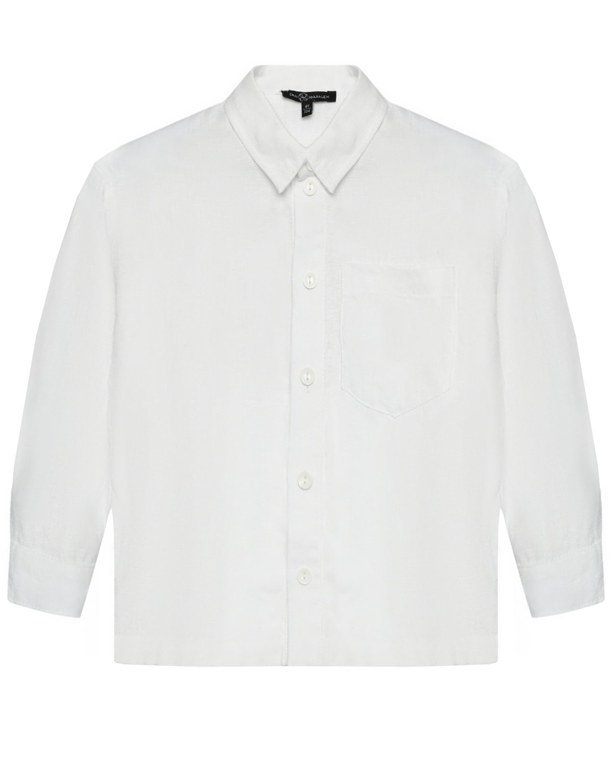 Льняная рубашка с длинными рукавами Dan Maralex, размер 152, цвет нет цвета
