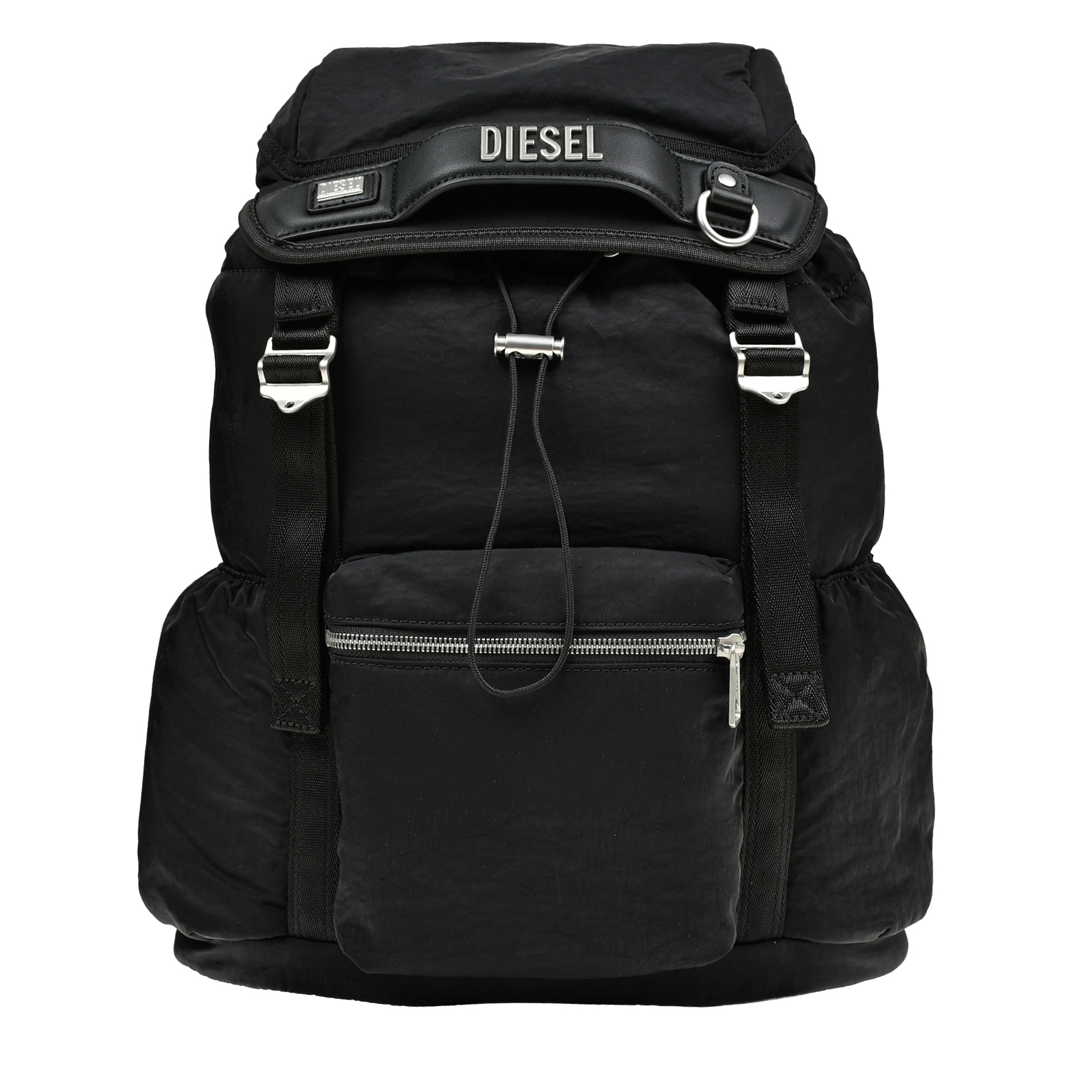 Рюкзак с накладными карманами, черный Diesel, размер unica