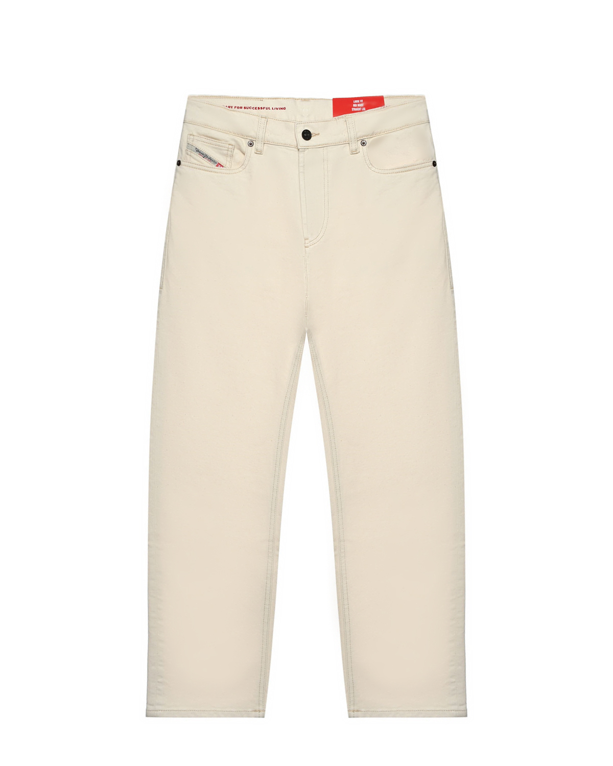 Зауженные белые джинсы Diesel, размер 140, цвет нет цвета