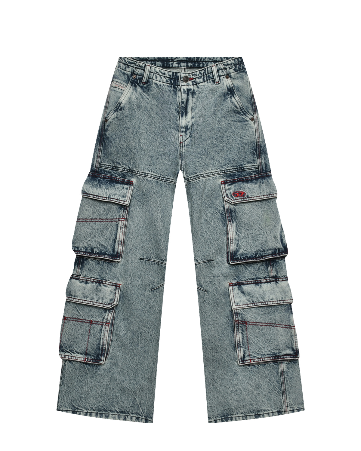 Джинсы с карманами-карго, голубые Diesel джинсы ovs для мальчиков голубые 9 10 лет 1823572