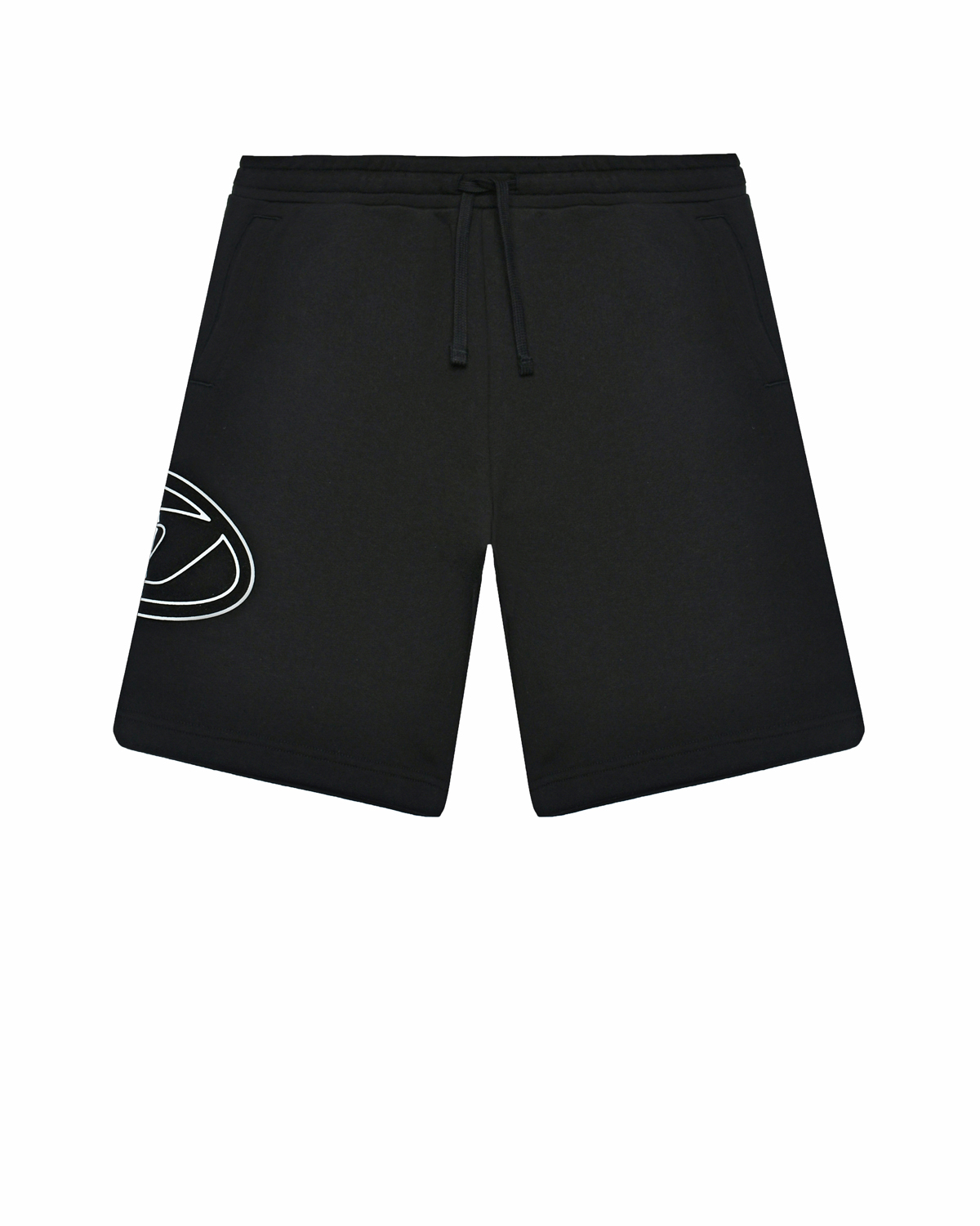 Трикотажные бермуды с поясом на резинке, черные Diesel