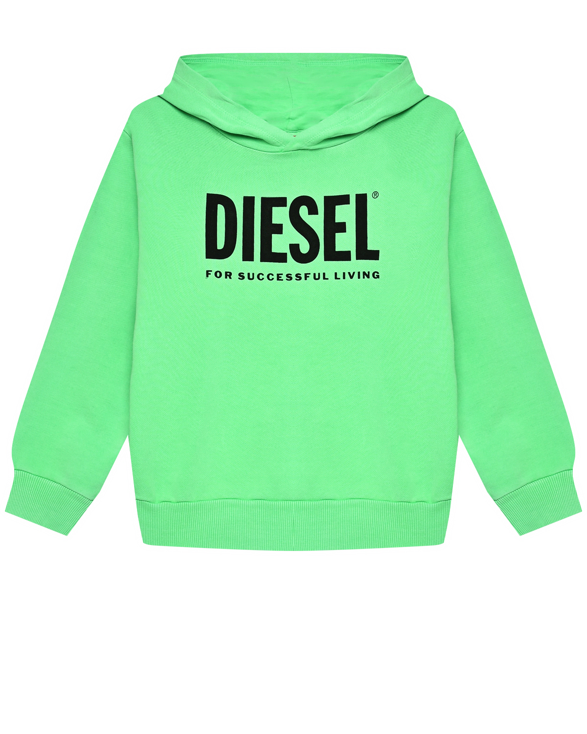 Толстовка-худи с капюшоном и лого Diesel, размер 152, цвет нет цвета