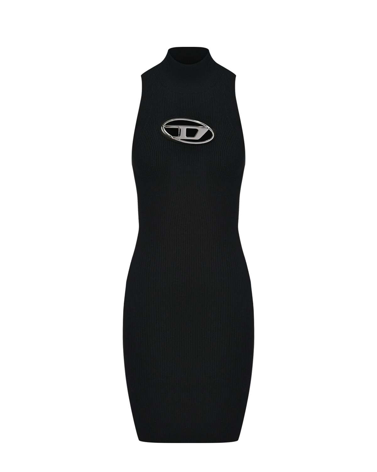 Мини-платье с лого, черное Diesel