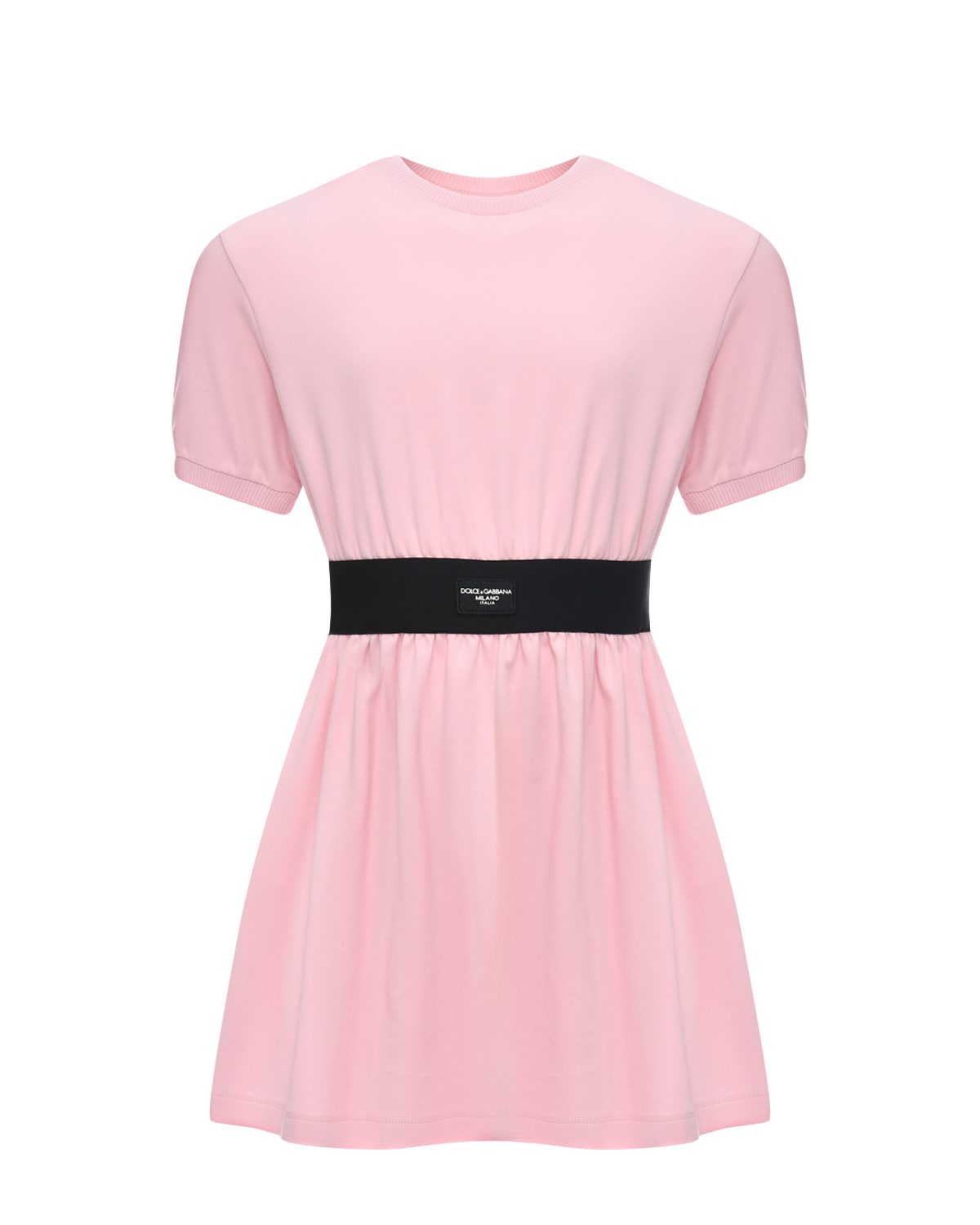 Платье с эластичным поясом Dolce&Gabbana, размер 116, цвет розовый - фото 1