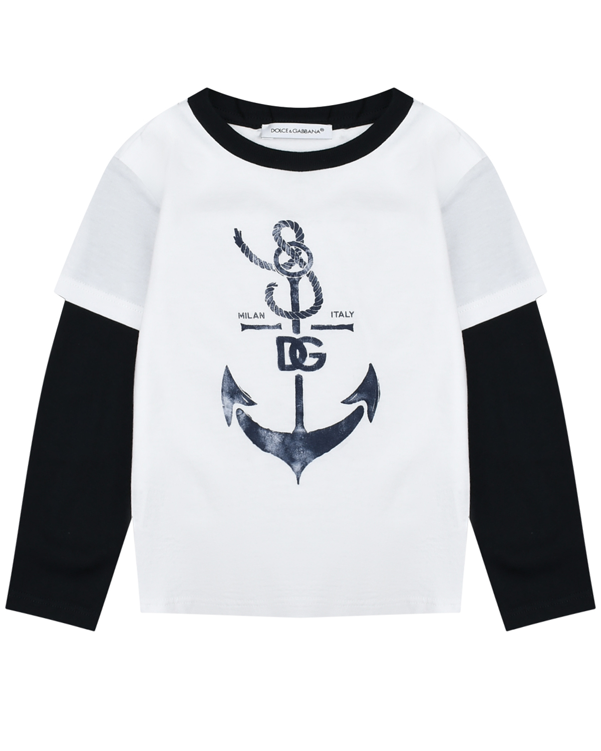 Толстовка двойная с тёмными рукавами Dolce&Gabbana