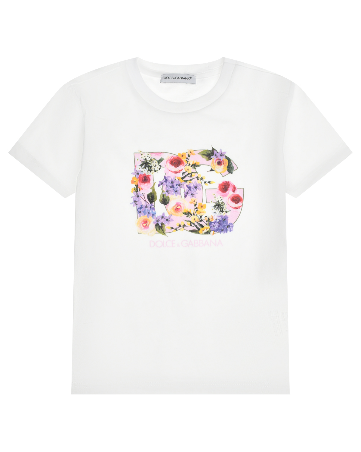 Футболка с цветочным лого, белая Dolce&Gabbana футболка dolce
