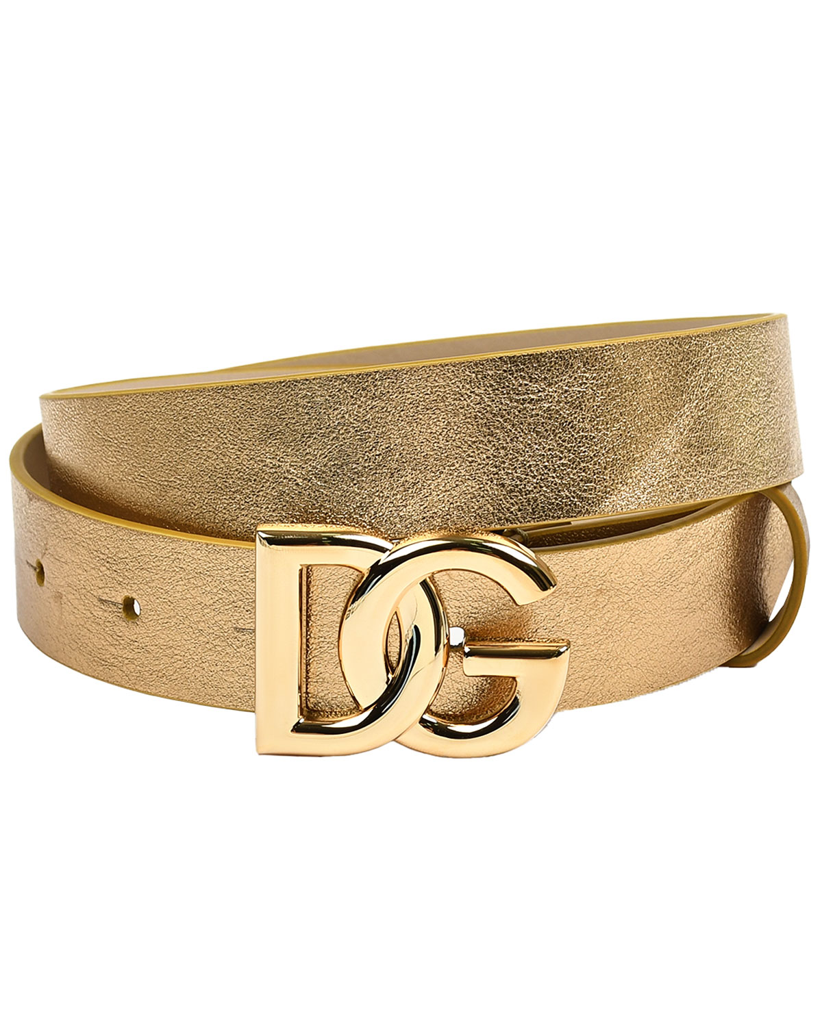 Ремень с пряжкой-лого Dolce&Gabbana, размер L, цвет золотой