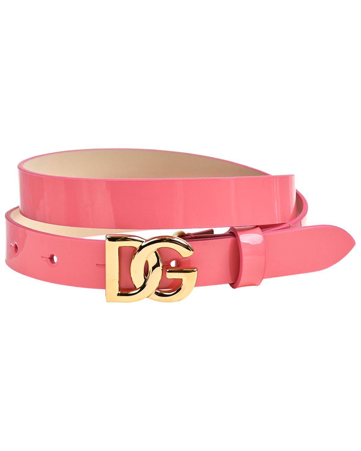 Ремень с фигурной пряжкой, розовый Dolce&Gabbana, размер L