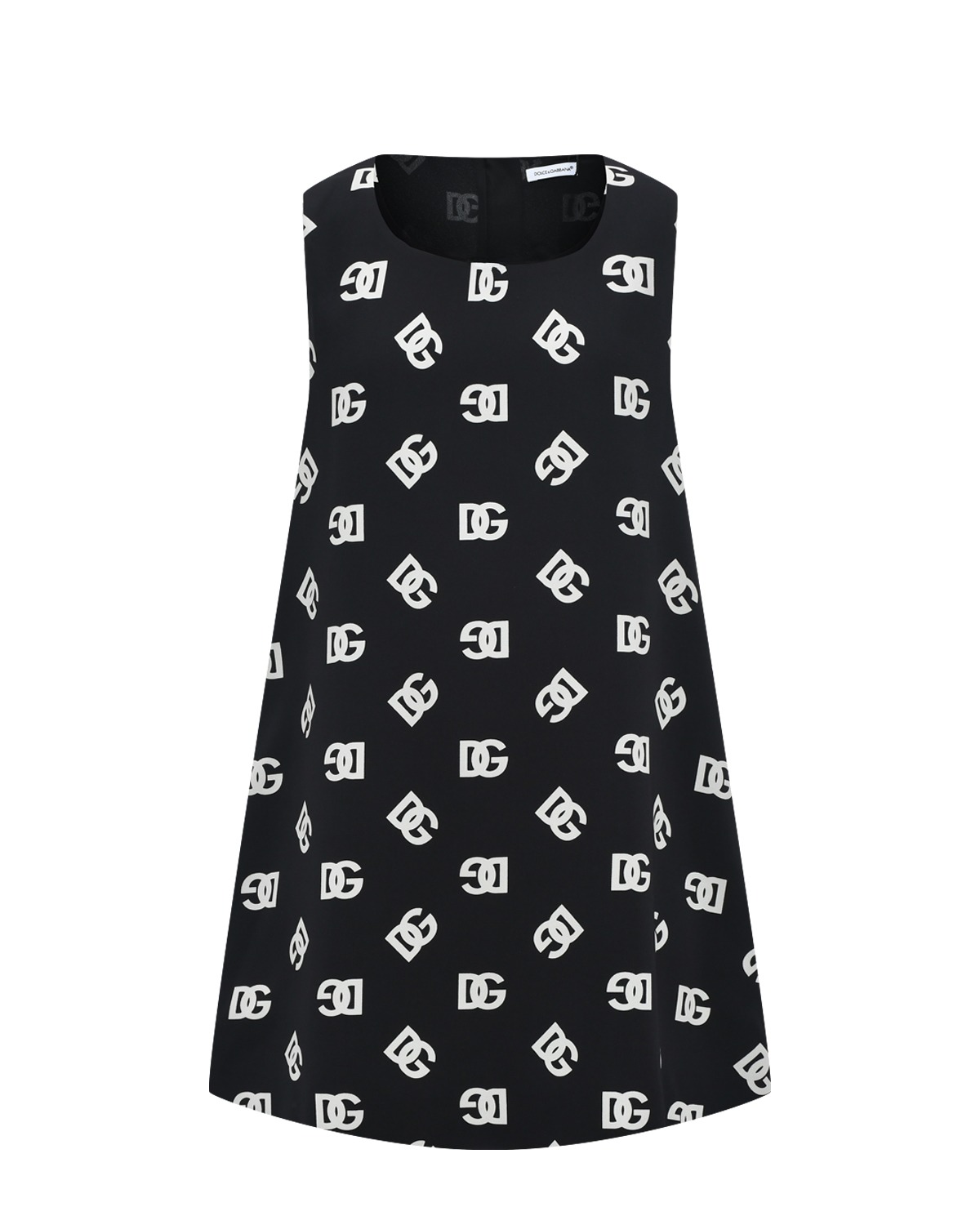 Платье без рукавов со сплошным принтом Dolce&Gabbana, размер 140, цвет мультиколор - фото 1