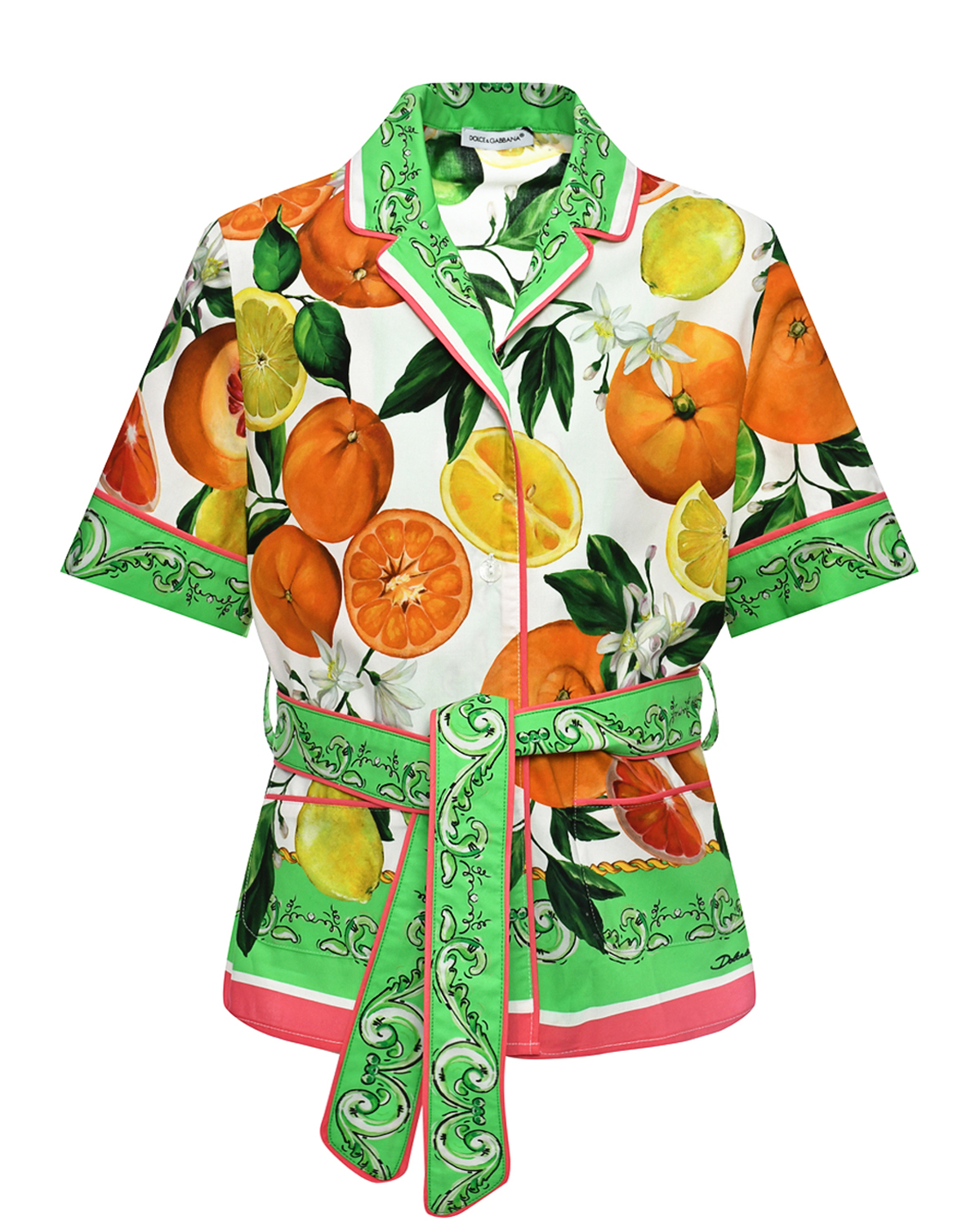 Рубашка с принтом "фрукты" Dolce&Gabbana