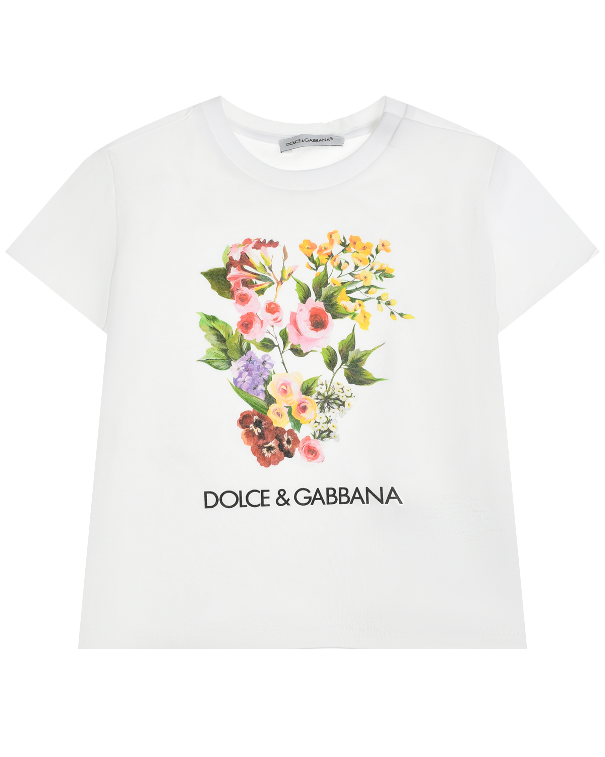 Футболка с цветочным принтом Dolce&Gabbana