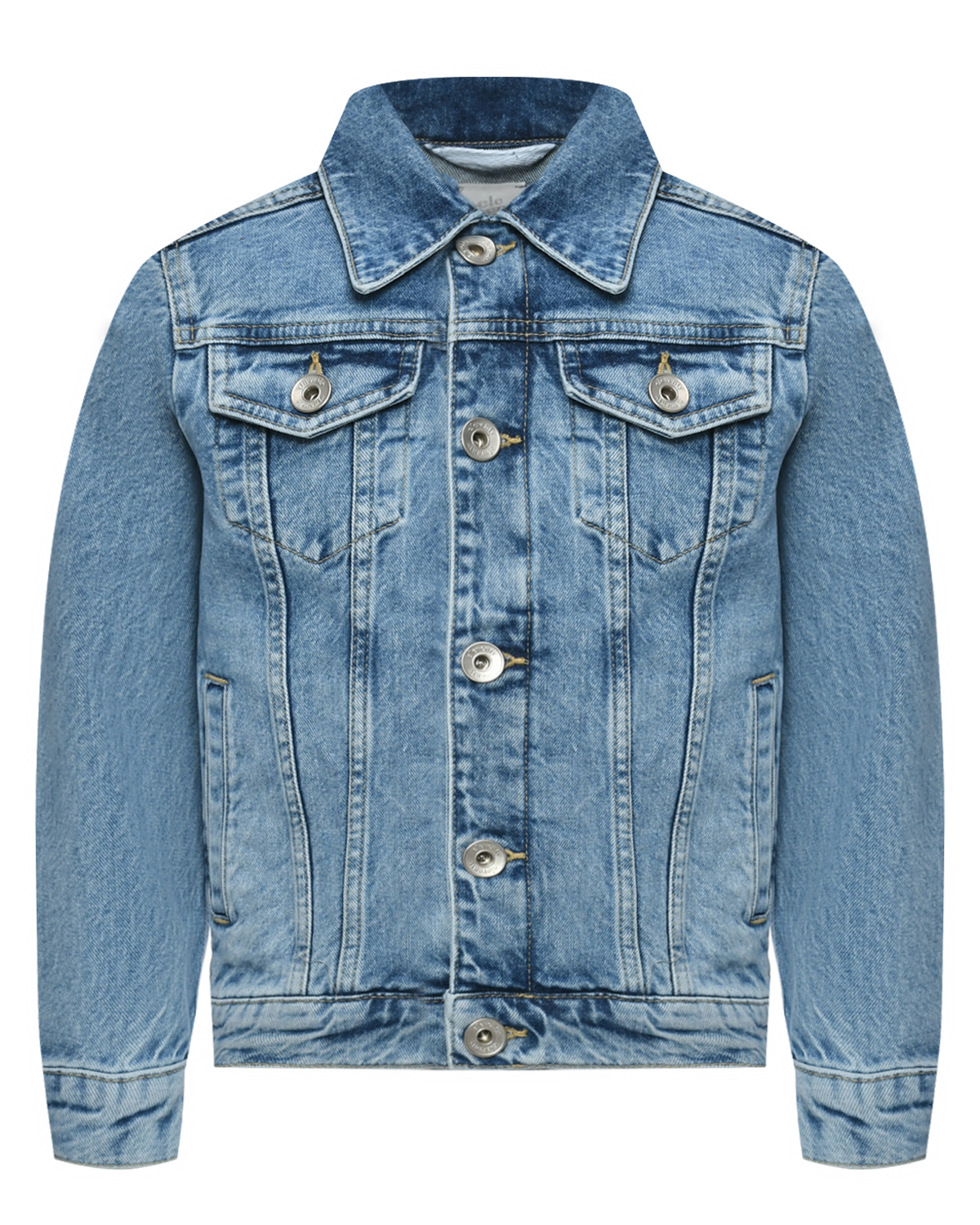Джинсовая куртка, голубая Eleventy, размер 164, цвет нет цвета