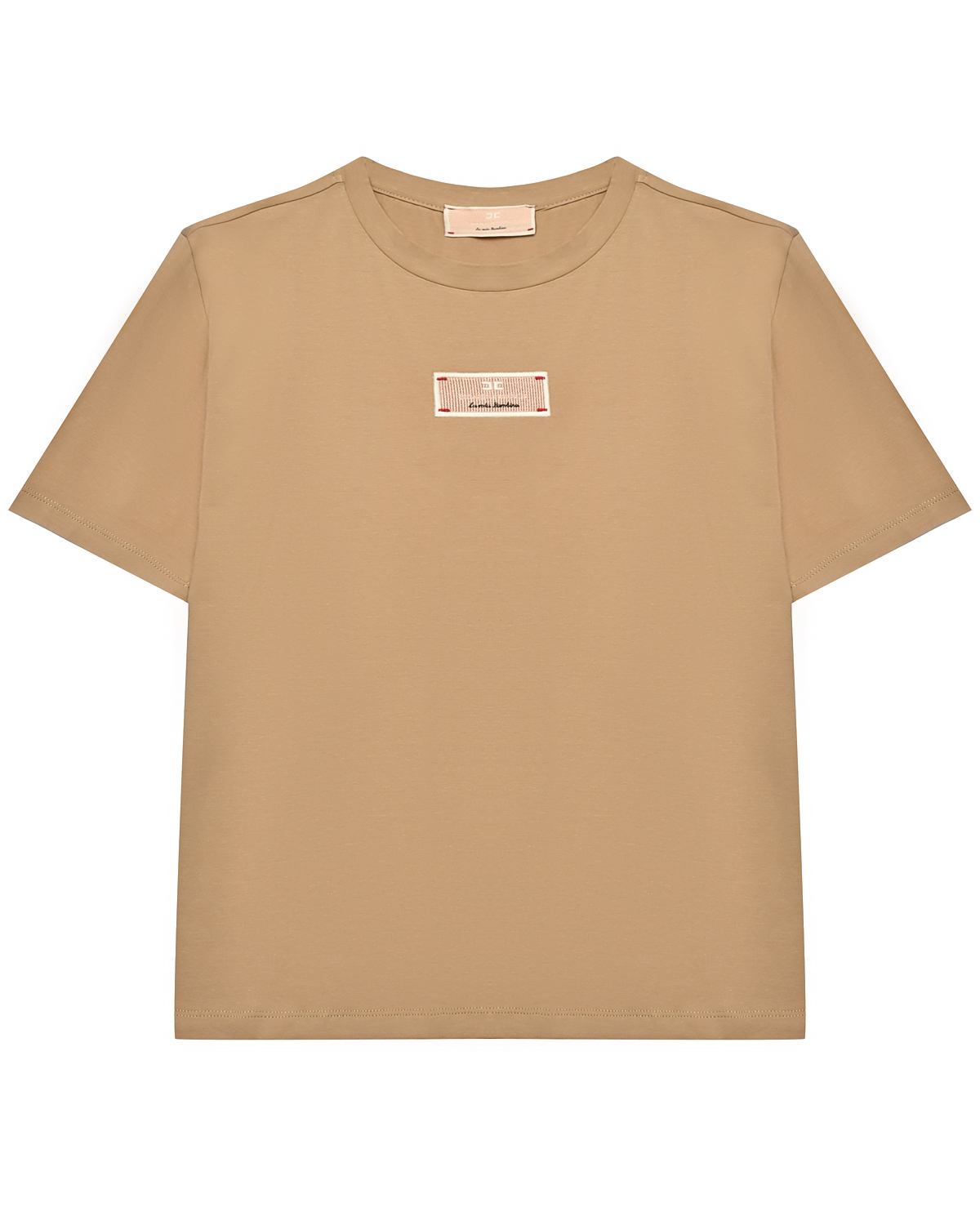 Футболка oversize, бежевая Elisabetta Franchi la mia bambina