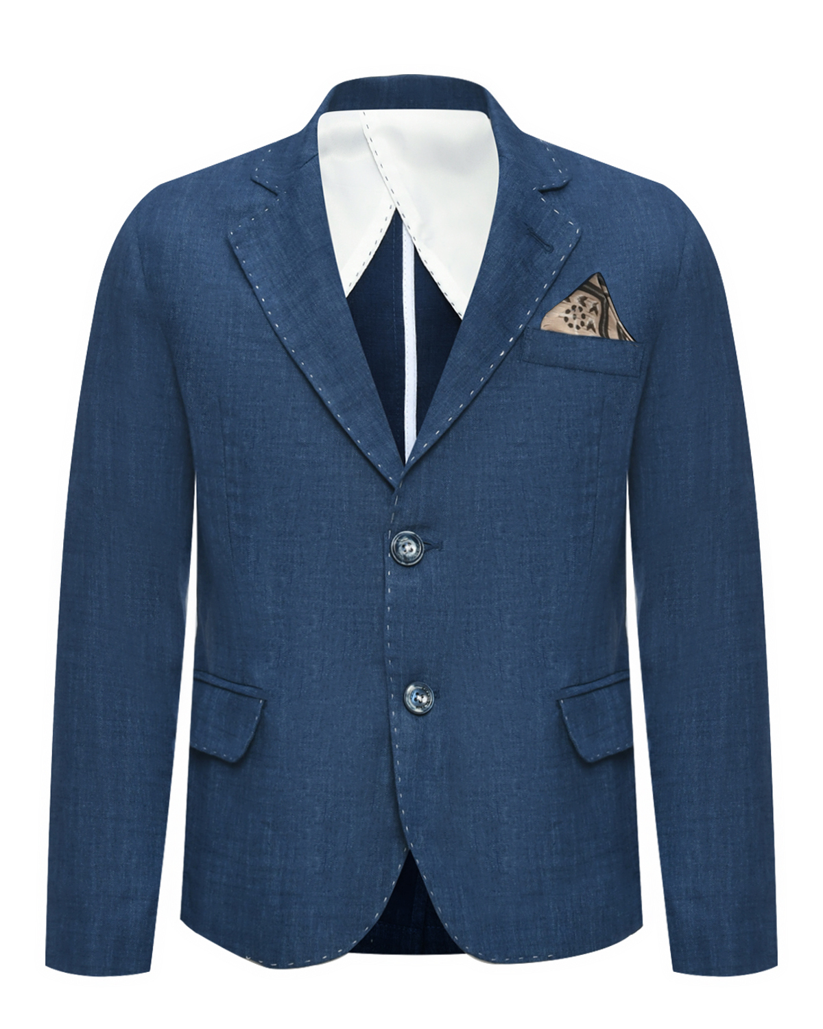 Однобортный льняной пиджак, синий Emanuel Pris