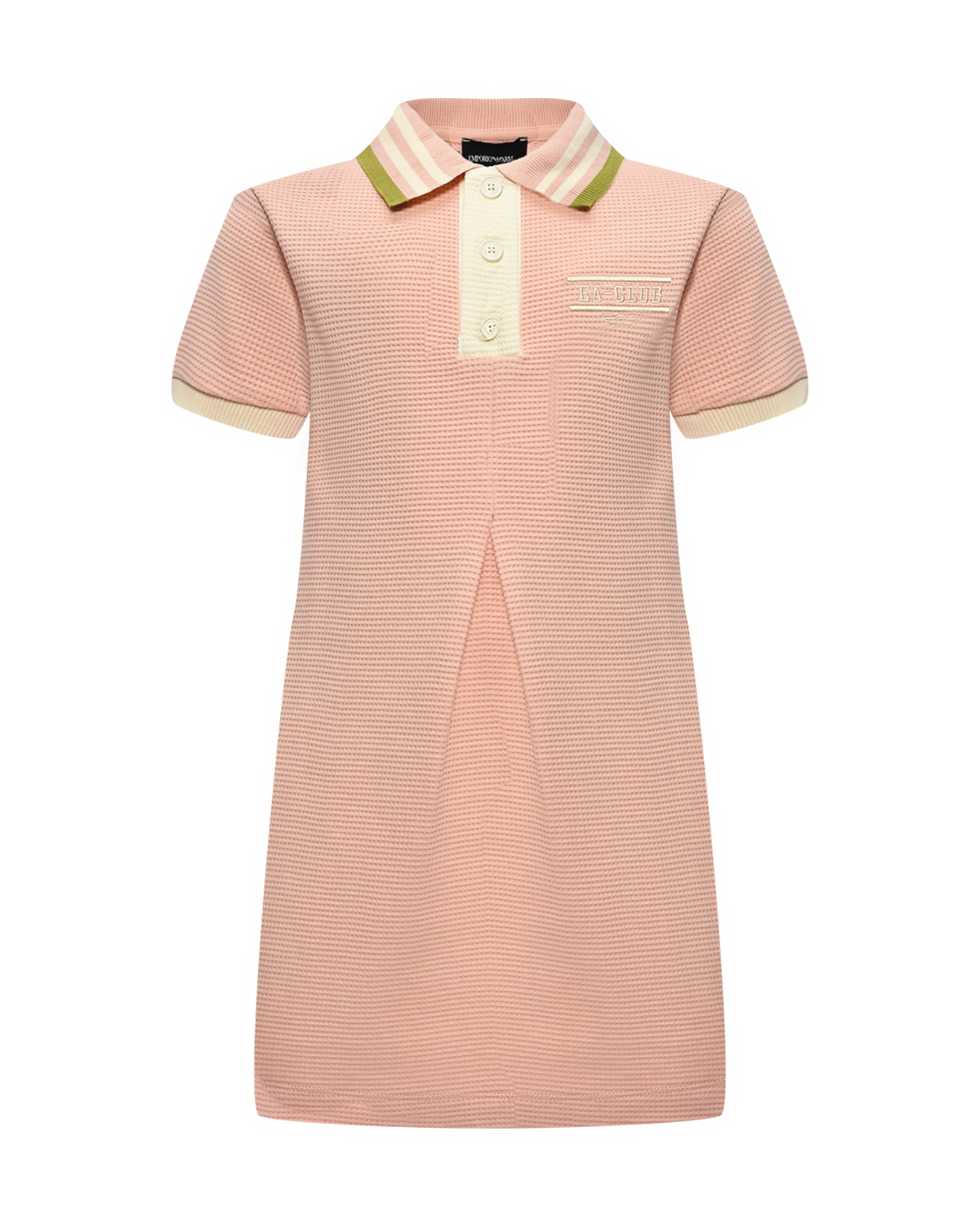 Платье с воротником-поло, розовое Emporio Armani, размер 128, цвет розовый - фото 1