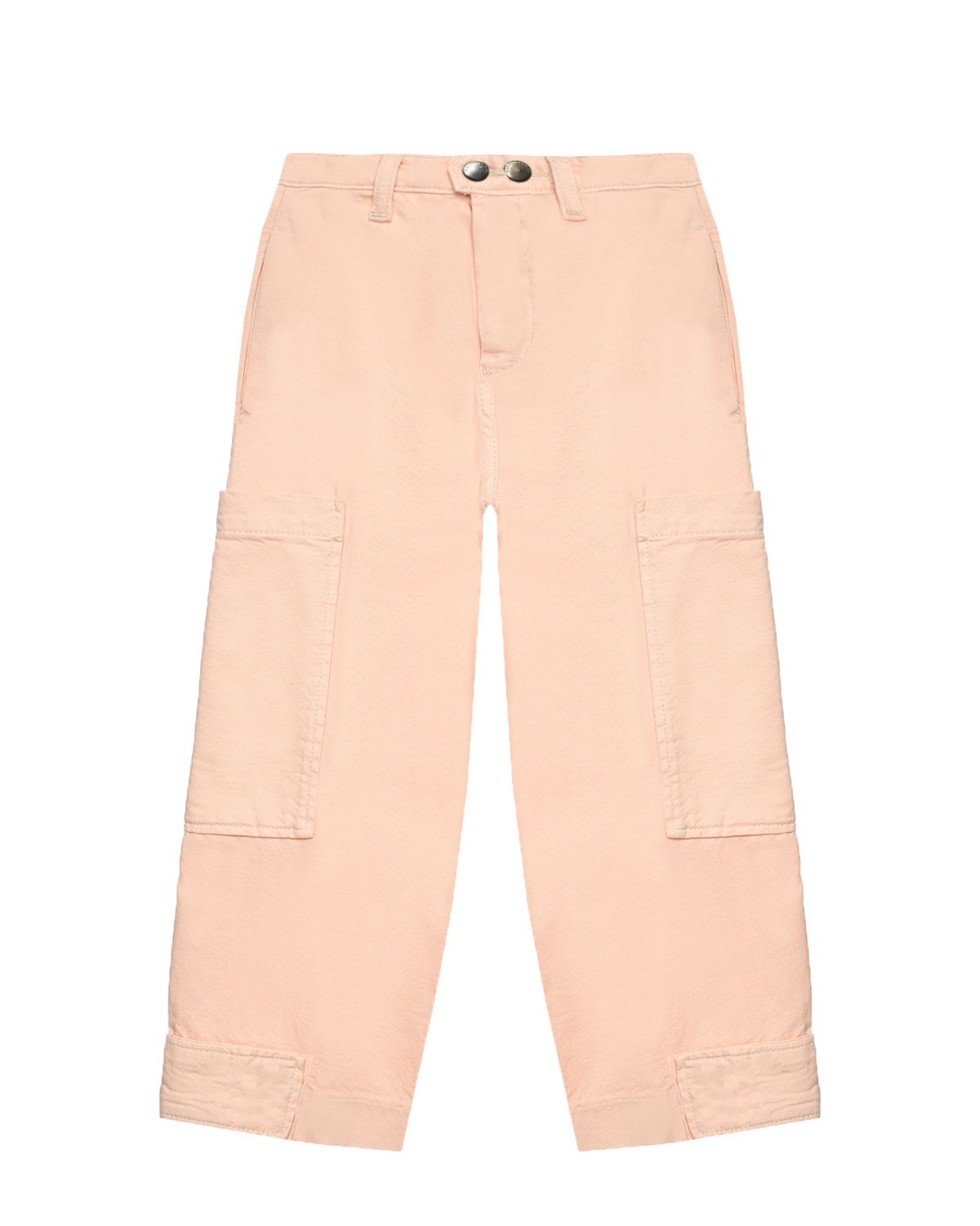 Брюки джинсовые с карманами карго, светло-розовые Emporio Armani, размер 104, цвет розовый