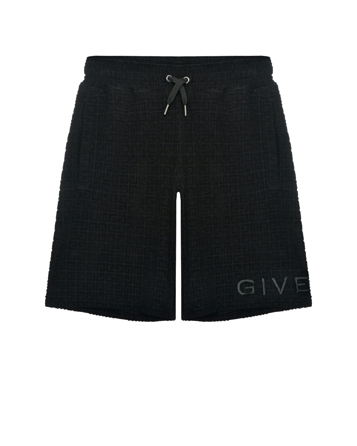 Бермуды велюровые со сплошным лого Givenchy, размер 152, цвет нет цвета