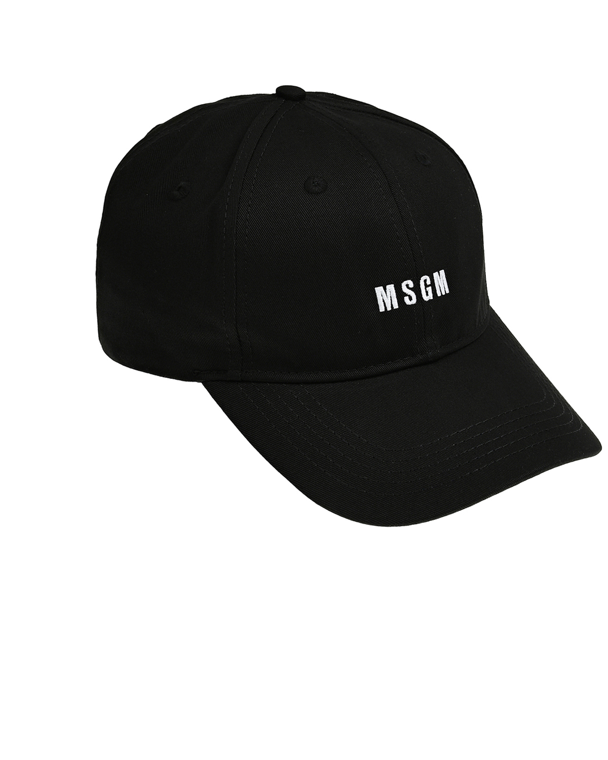 Кепка с вышитым белым логотипом, черная MSGM свитшот с логотипом вышитым бусинками белый msgm