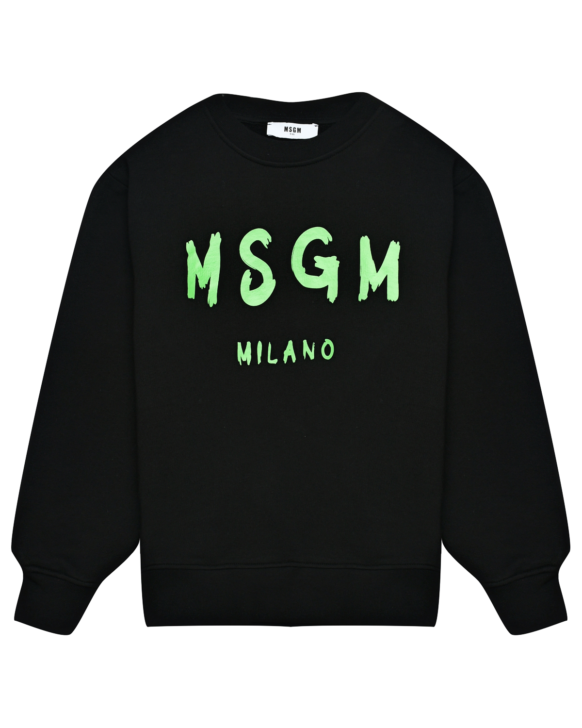 Свитшот с логотипом на груди, черный MSGM свитшот msgm