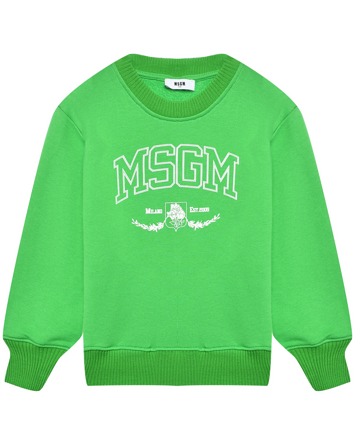 Свитшот с принтом логотипа, зеленый MSGM свитшот msgm